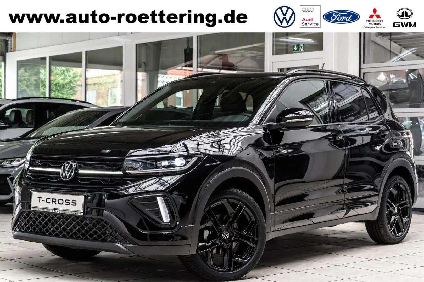 Volkswagen T-Cross R-Line 1.0 TSI DSG *SOFORT VERFÜGBAR*BLACK-STYLE*K Schwarz - 1