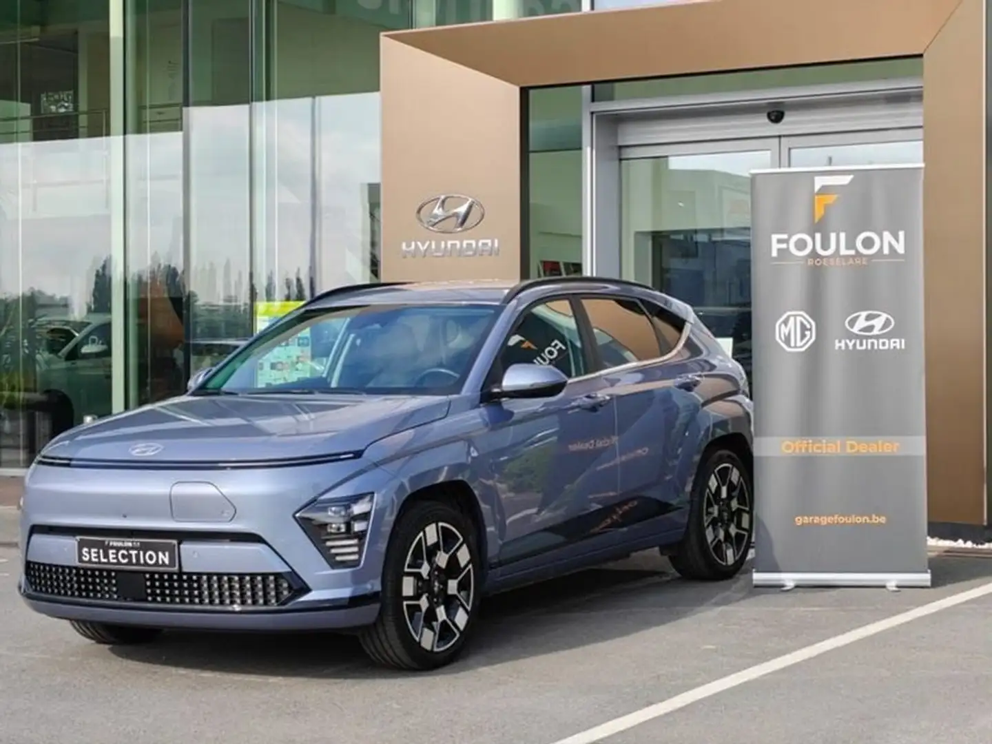 Hyundai KONA Sky 64kwh + HUD + HDA2.0 + 18" upgrade Blauw - 1