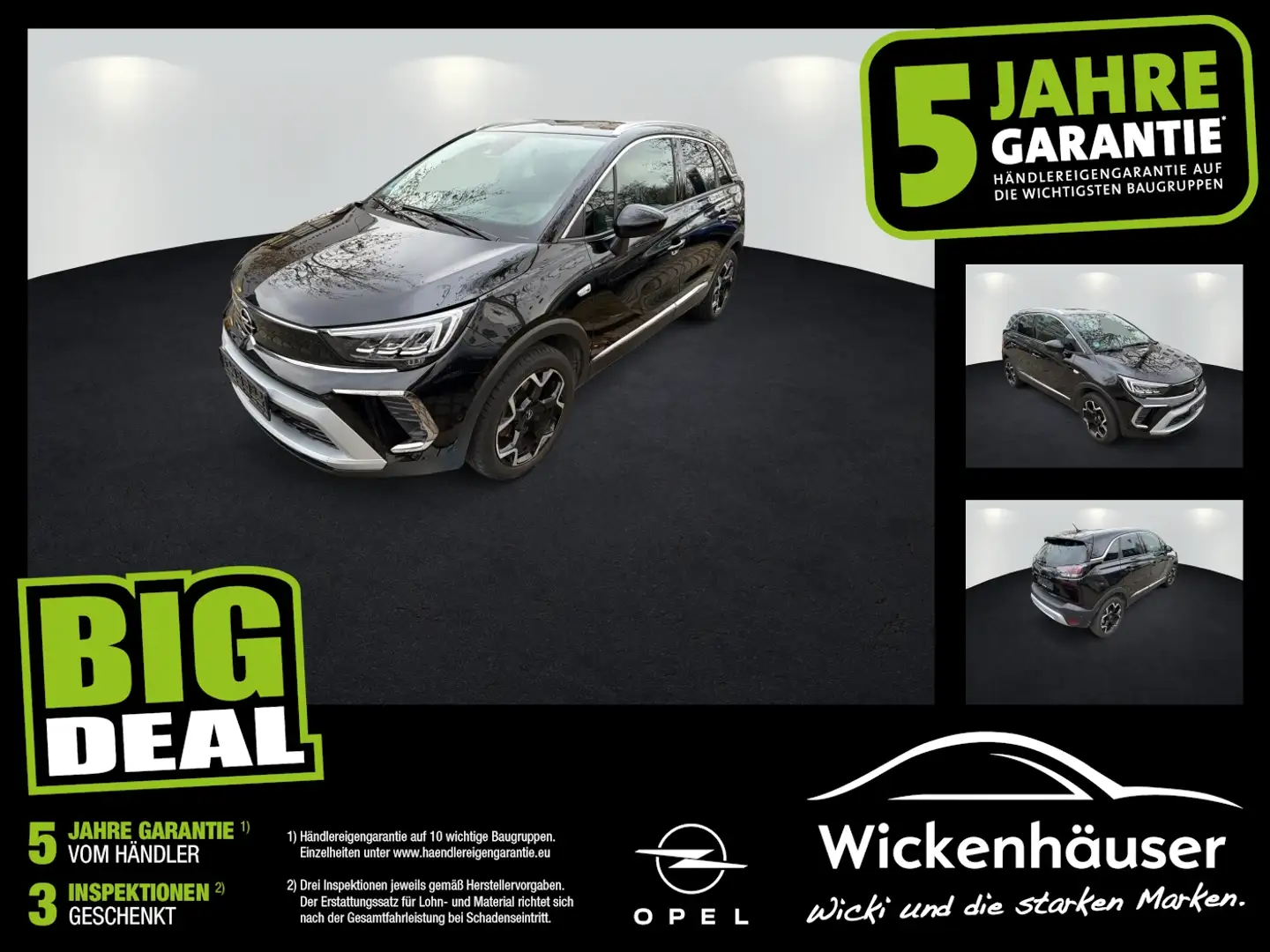 Opel Crossland 1.2T Ultimate Alcantara+Navi+Kamera+HUD Schwarz - 1