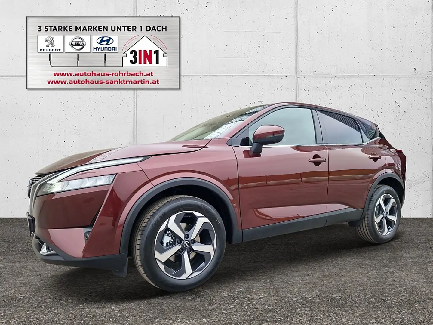 Nissan Qashqai 1,3 DIG-T MHEV N-Connecta Aut. Rouge - 1