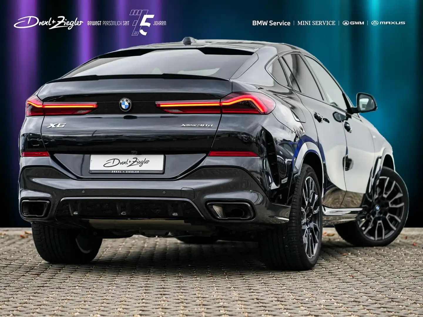 BMW X6 xDrive30d M-SportPRO ACC PANO Sitzlüft 360° Schwarz - 2