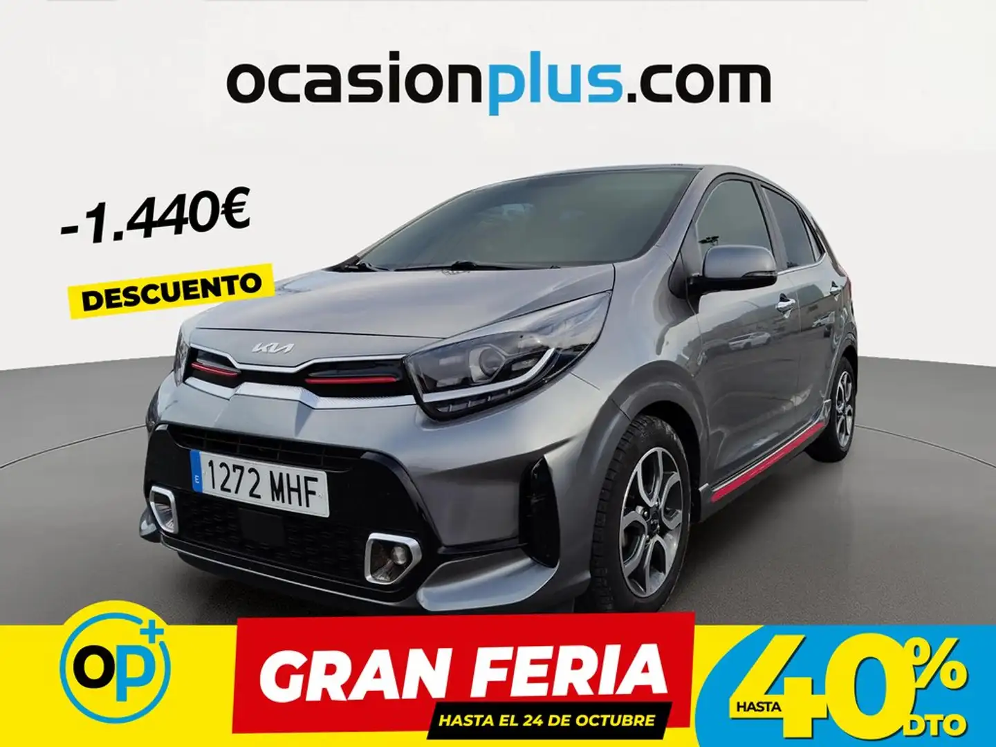 Kia Picanto 1.0 DPi AMT GT-Line Gris - 1