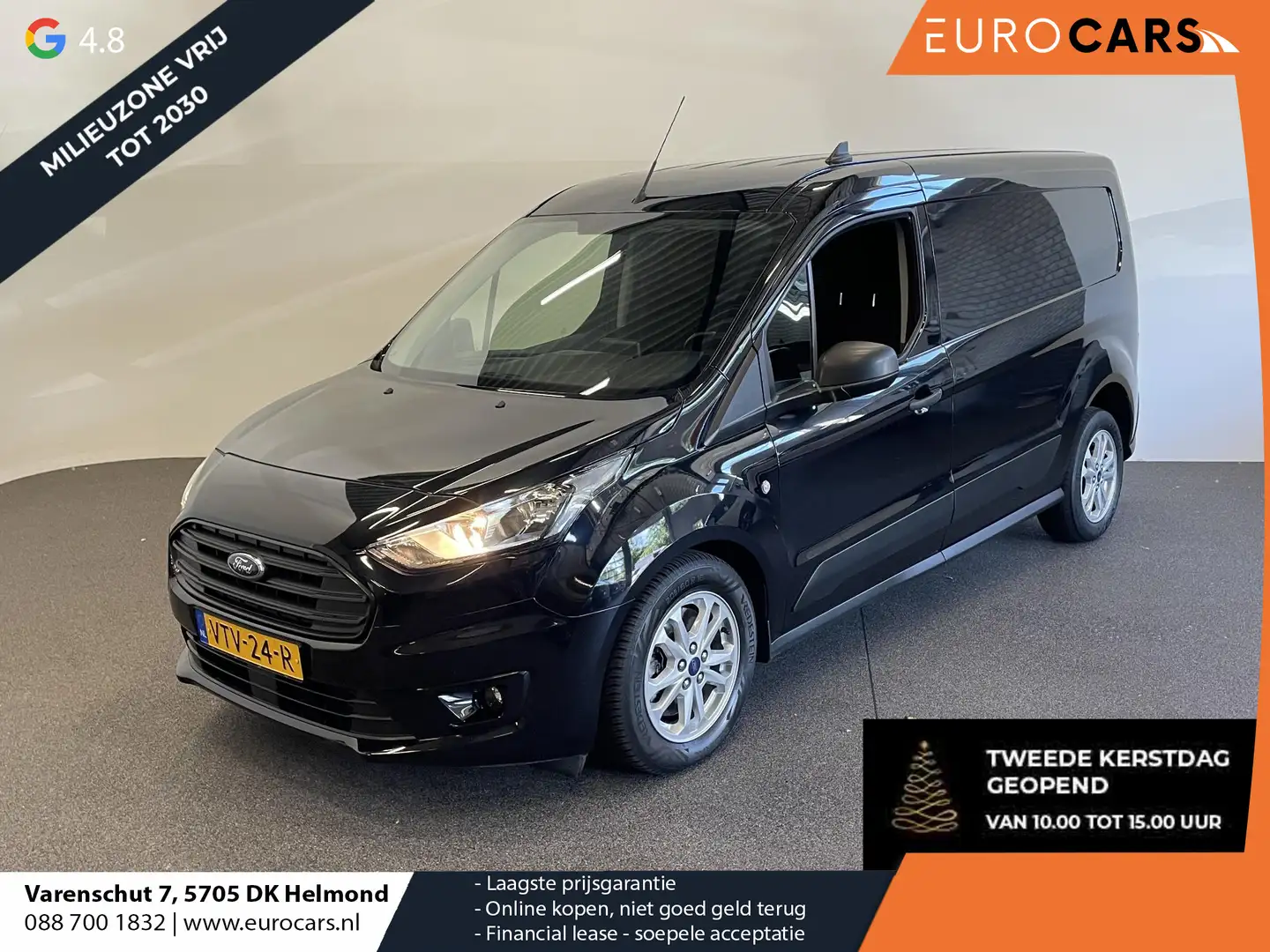 Ford Transit Connect 1.5 L2 Trend Automaat Navi Camera Trekhaak Parkeer Zwart - 1