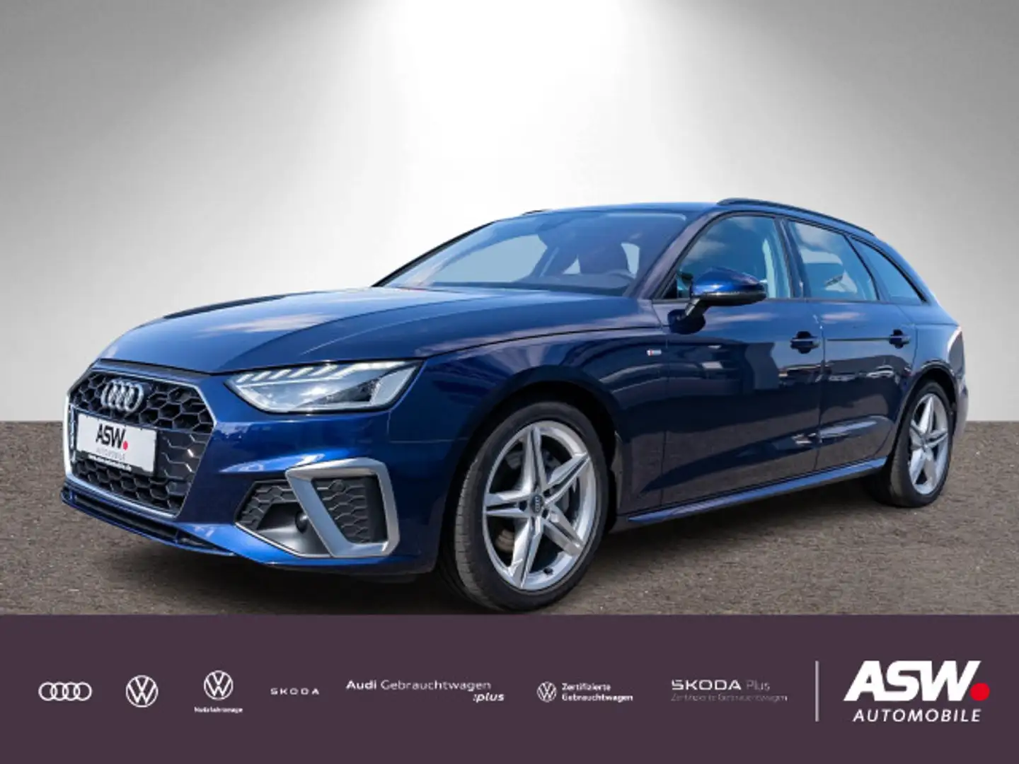 Audi A4 S line 40TDI Stronic Navi RFK ACC AHK Blau - 1