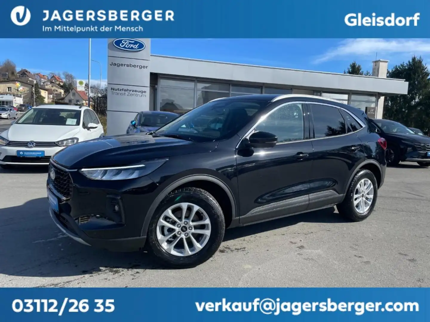 Ford Kuga 2,5 Duratec FHEV Titanium Aut. Zwart - 1