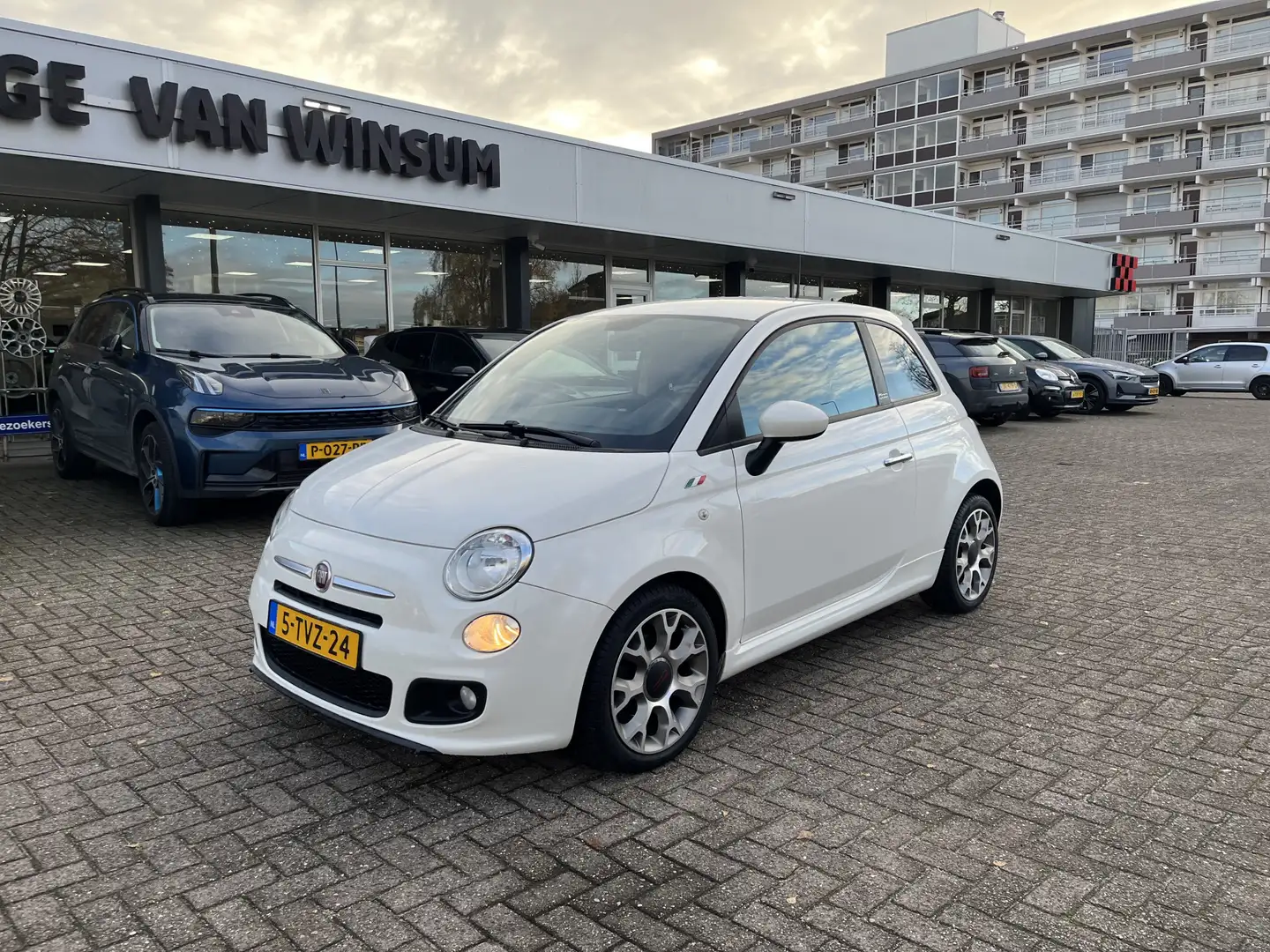 Fiat 500 0.9 TwinAir Turbo 500S sportstoelen Lmv Klima Nap Wit - 1