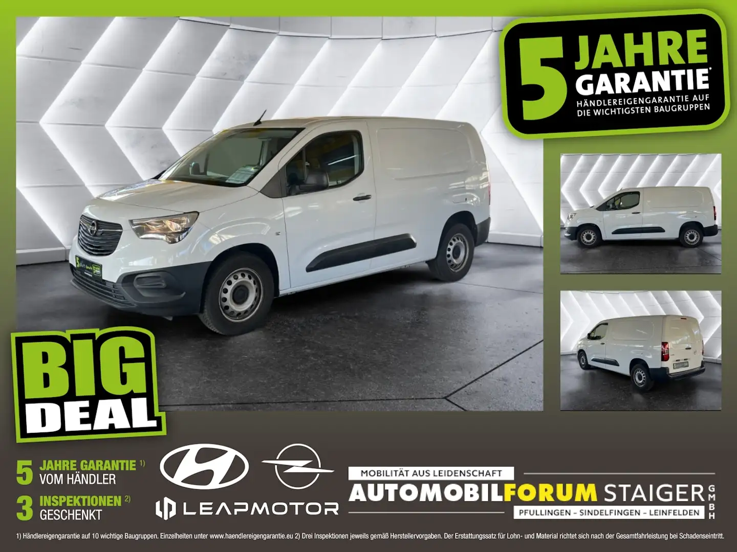 Opel Combo E Cargo 1.5 D Edition erhöhte Nutzlast XL Weiß - 1