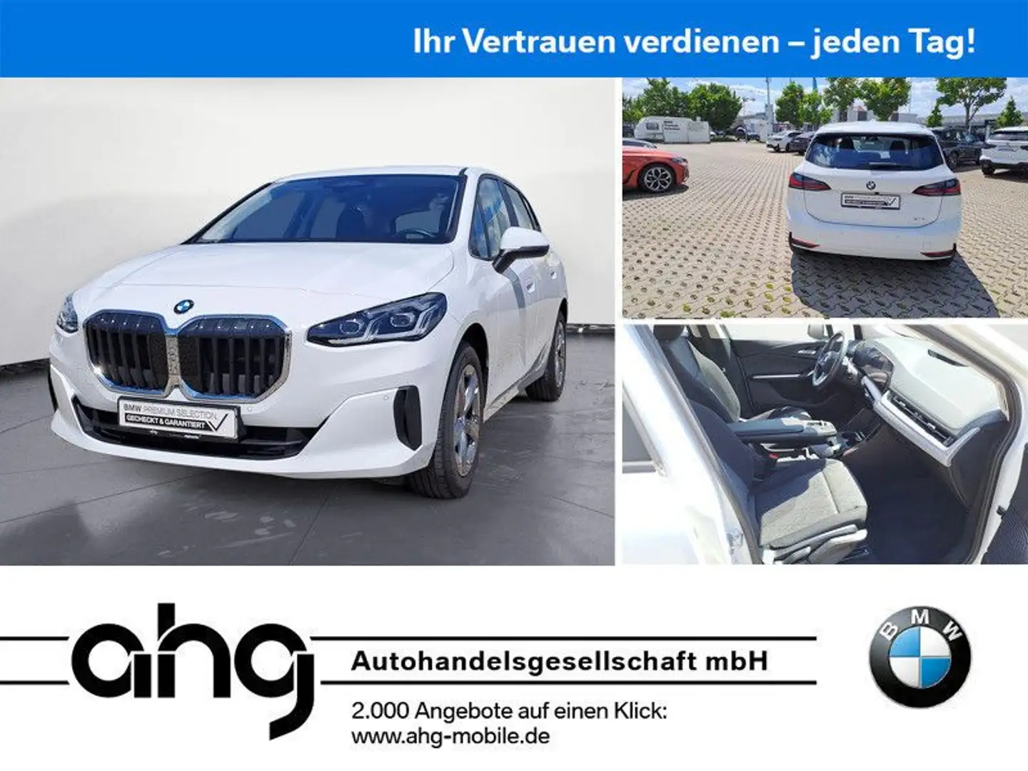 BMW 216 Steptronic AHK Sitzh. Lenkrad White - 1