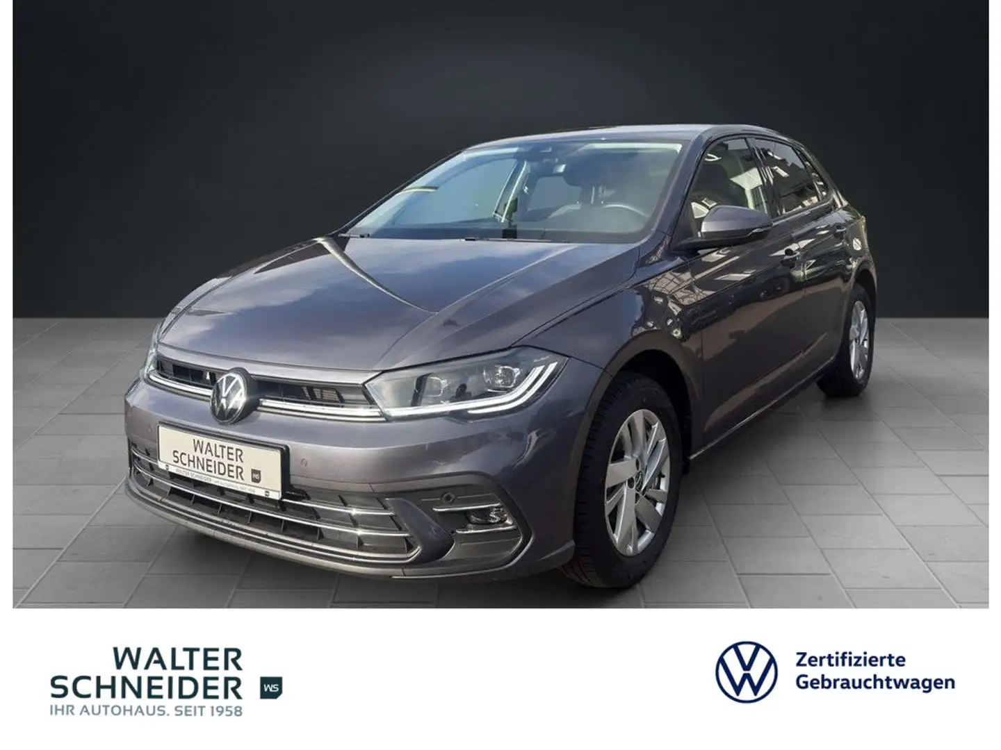 Volkswagen Polo 1,0 TSI DSG Style Navi LED SHZ ACC PDC Grau - 1