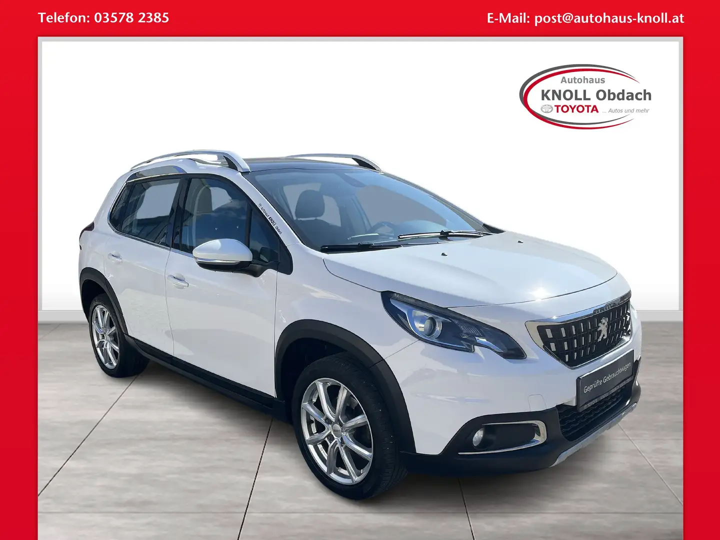 Peugeot 2008 1,2 Pure Tech 110, Allure Stop&Start Weiß - 1