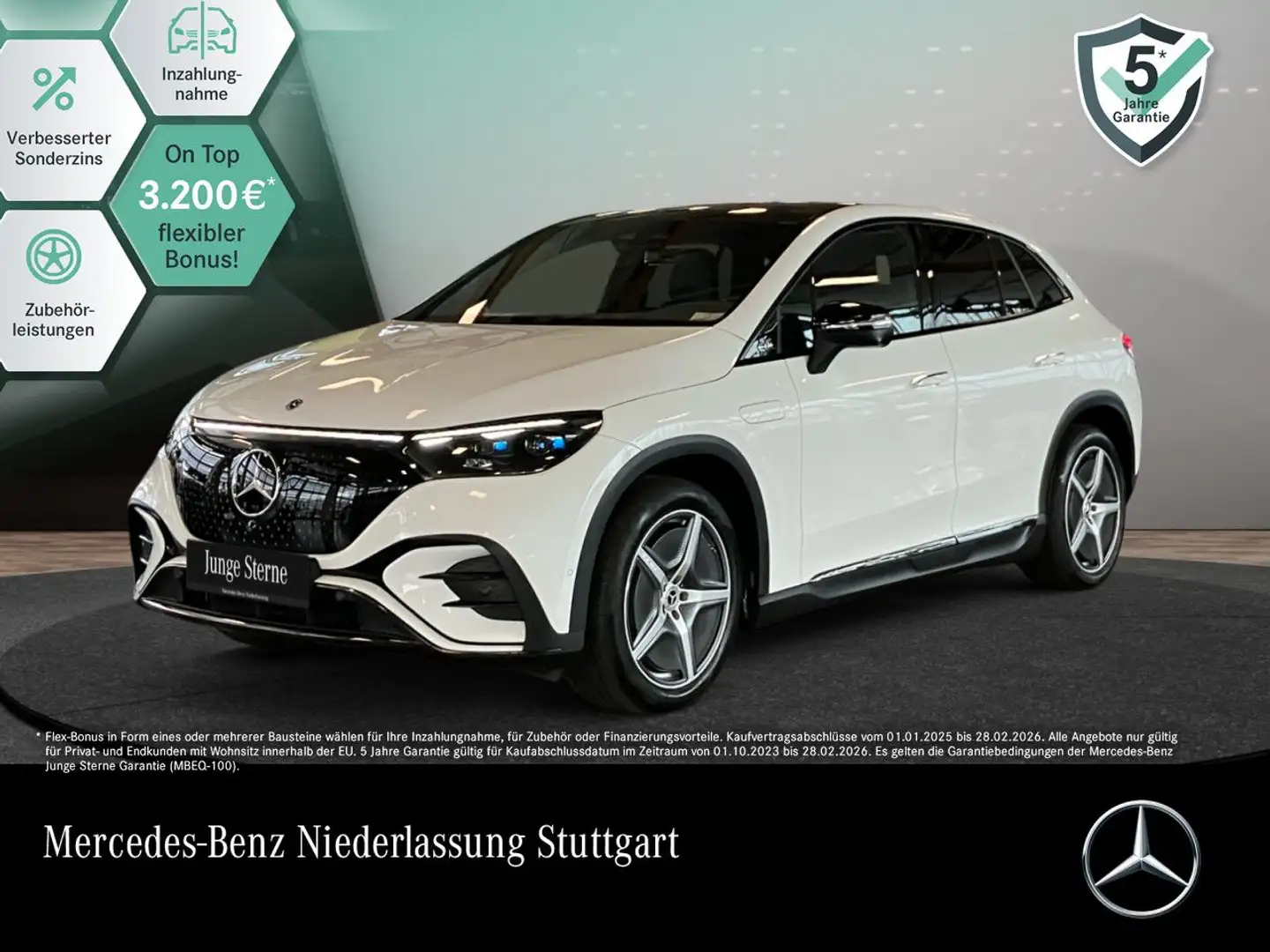 Mercedes-Benz EQE SUV EQE 350 4M AMG+NIGHT+PANO+360+AHK+BURMESTER+TV Weiß - 1
