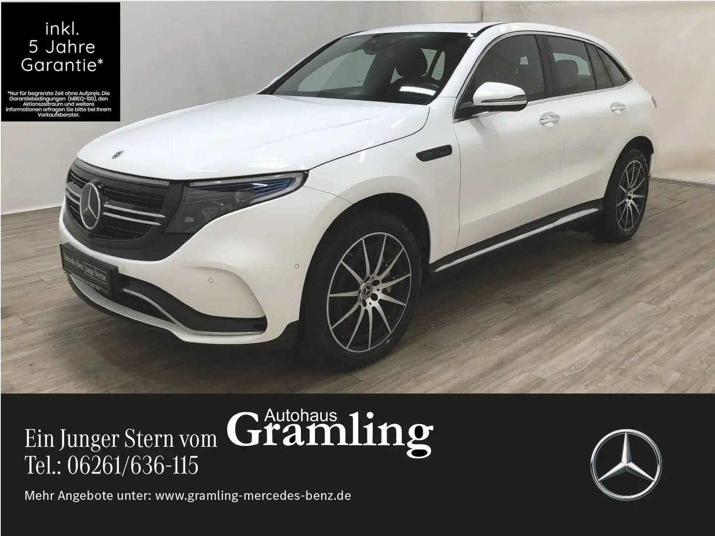 Mercedes-Benz EQC 400 4M AMG Leder*Dist*HUD*Memory*Lenkradheiz Weiß - 1