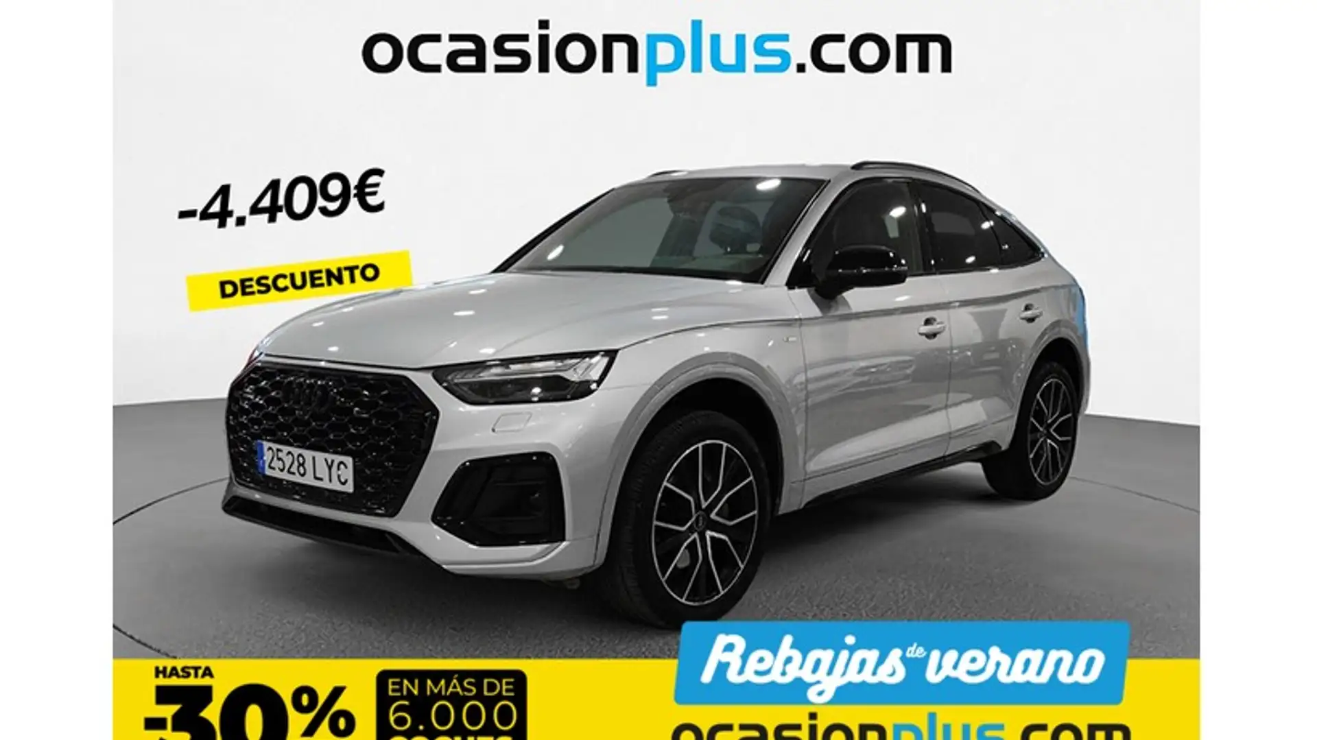 Audi Q5 Sportback 40 TDI quattro-ultra Black line S tronic Silber - 1