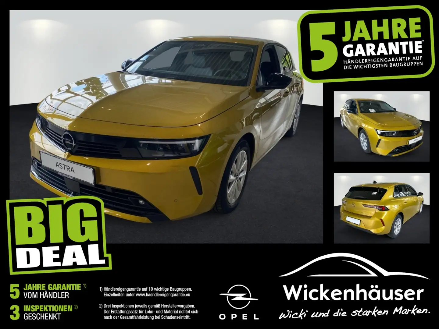 Opel Astra 1.2 Turbo Enjoy FLA SpurH LM Kamera Gelb - 1