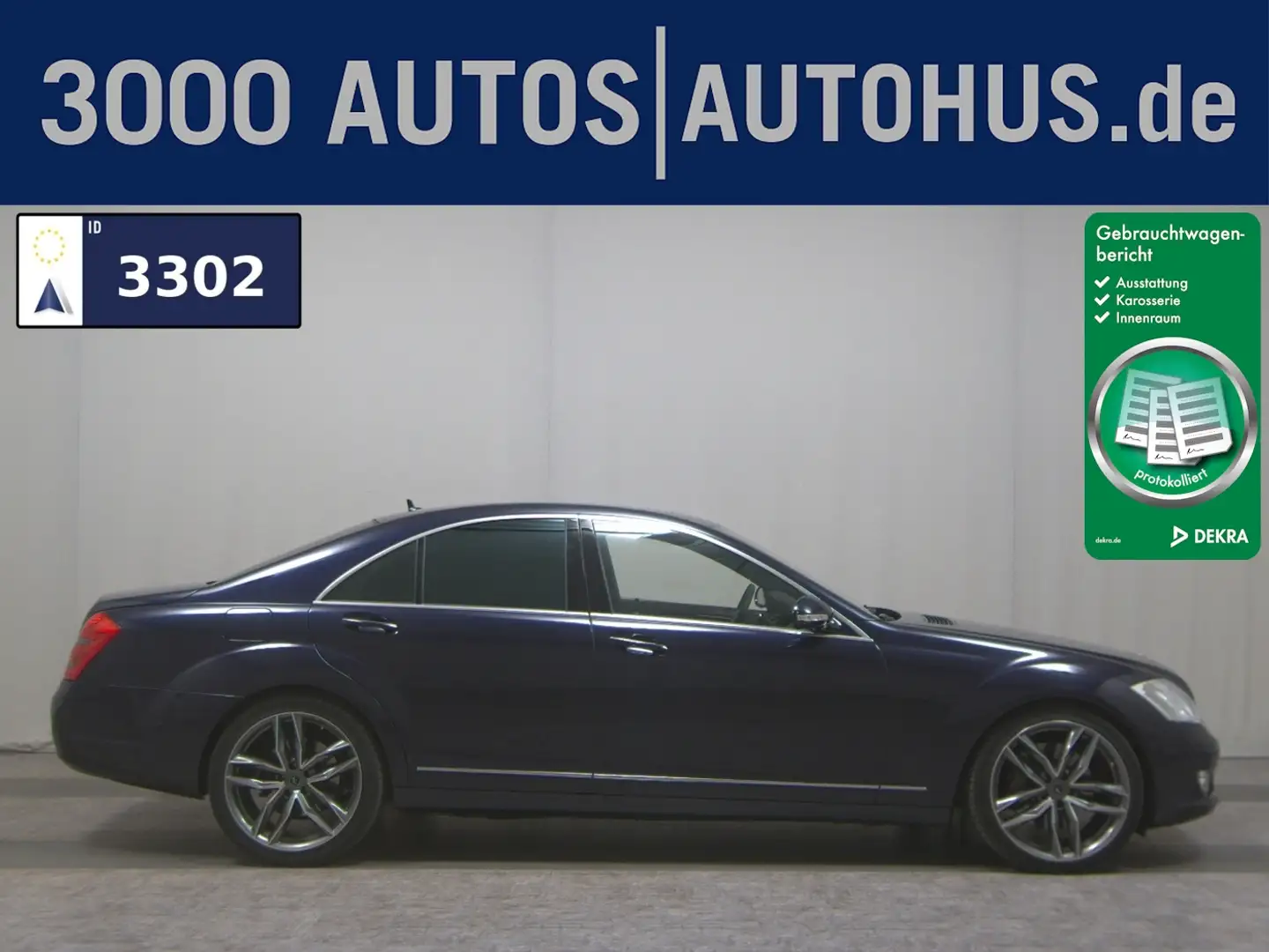 Mercedes-Benz S 500 Leder Navi H-K Logic7 Glasdach Xenon Blau - 1