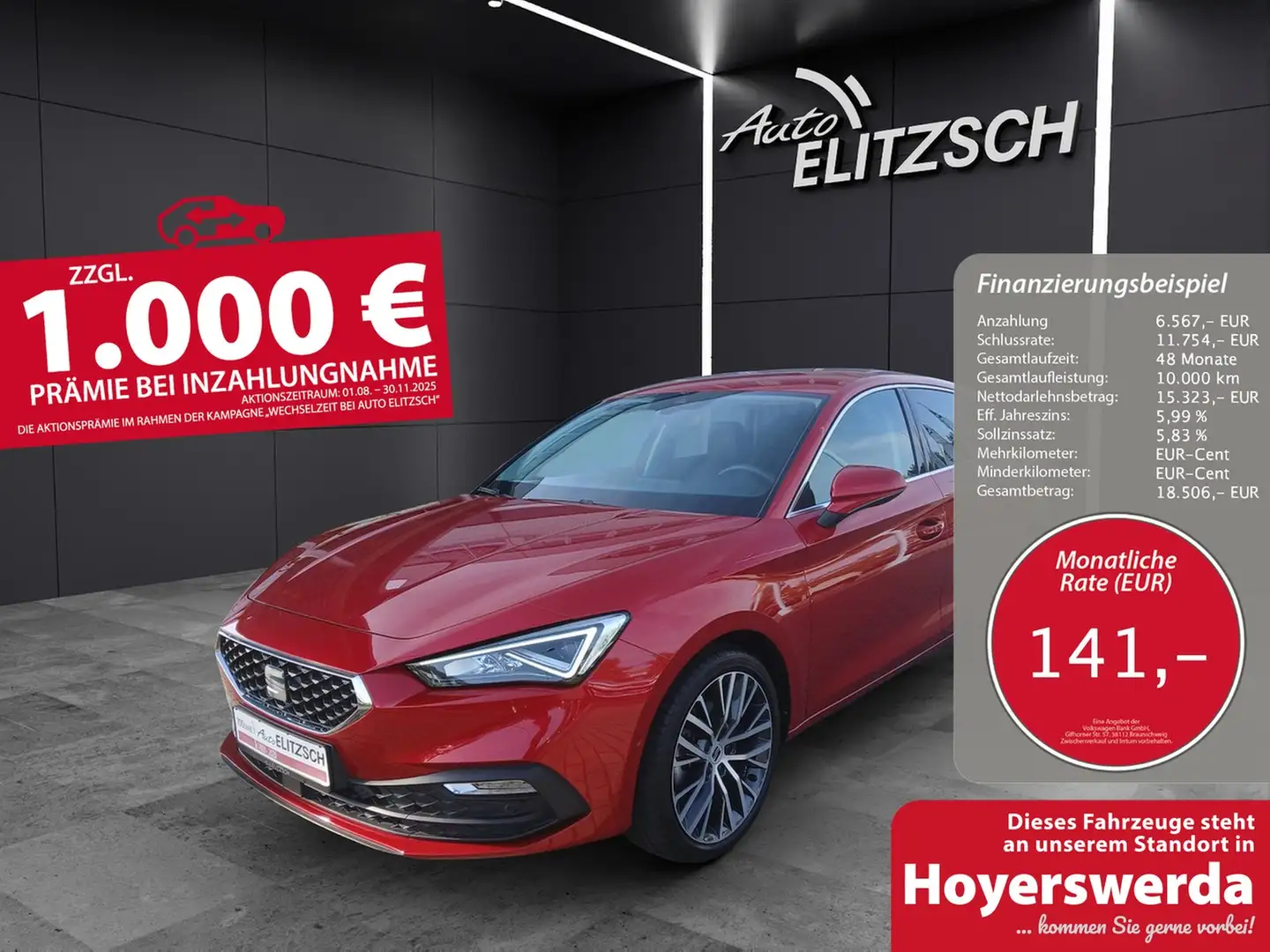 SEAT Leon eTSI Xcellence DSG LED GRA RFK SH 18" Rot - 1