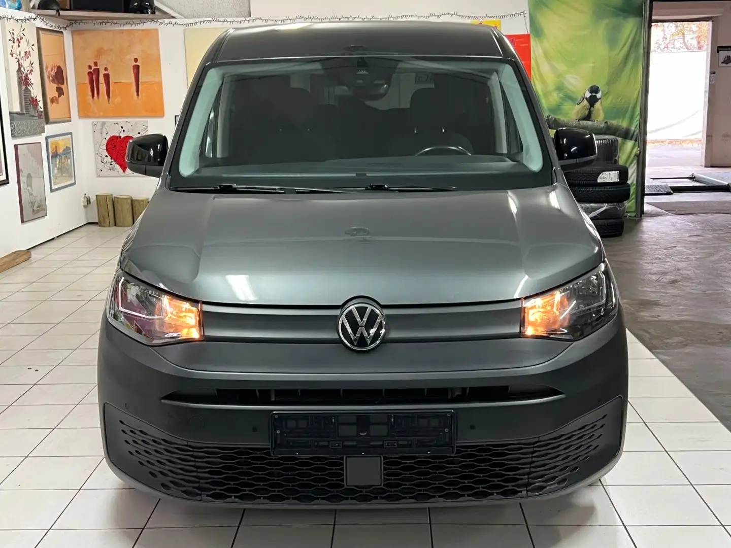 Volkswagen Caddy Basis Maxi 7 sitzer Klima 1 Hand Garantie Grau - 2