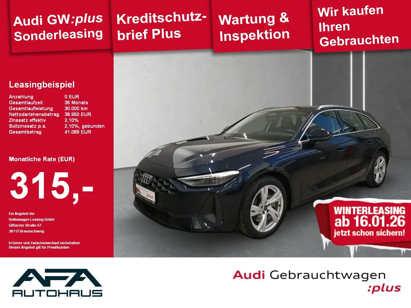 Audi A5 Avant TFSI S tronic RFK*ACC*S-Sitze*Leder Blau - 1