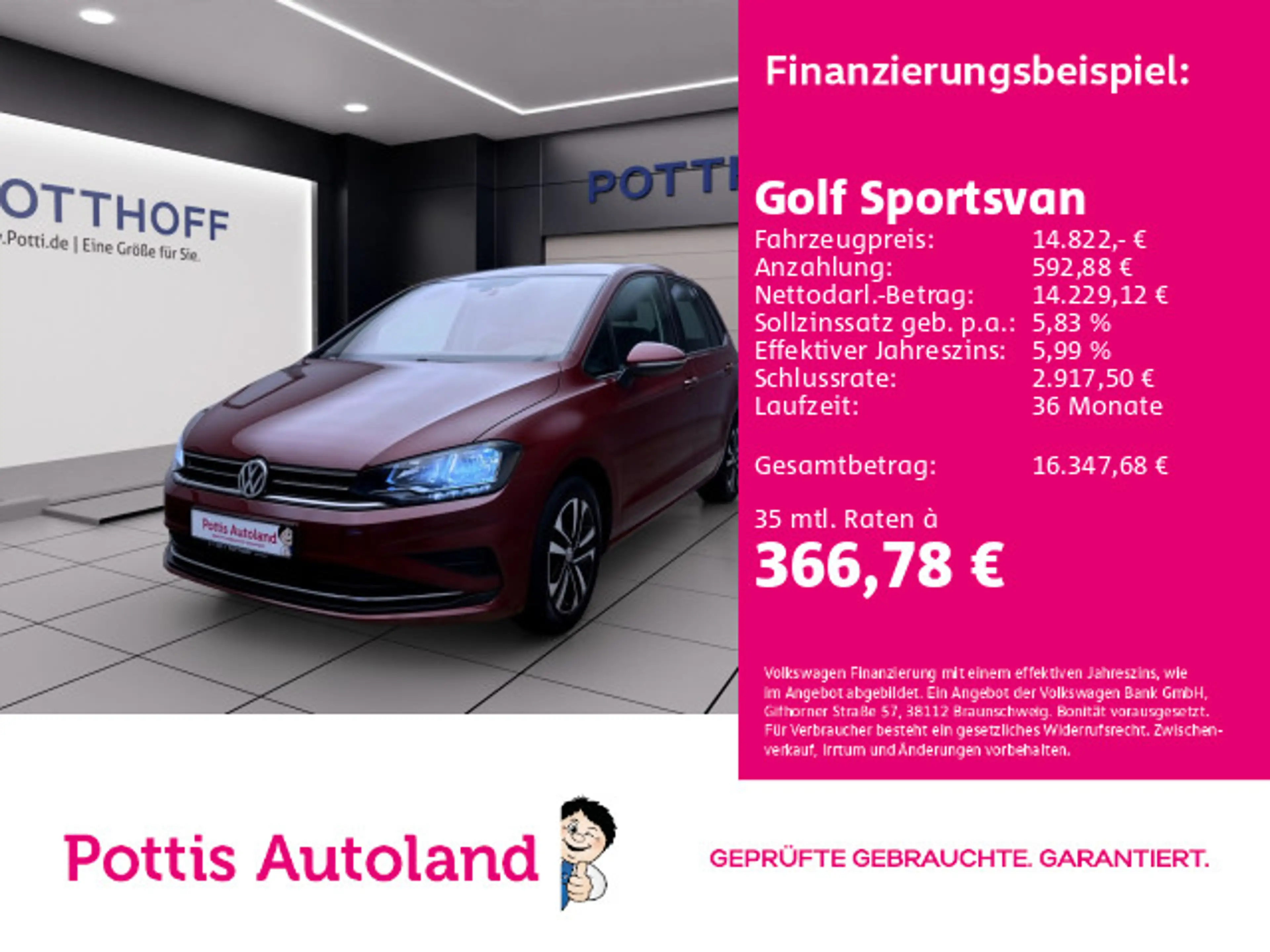 Volkswagen Golf Sportsvan 1.0 TSI UNITED NAVI SITZHZG PDC K