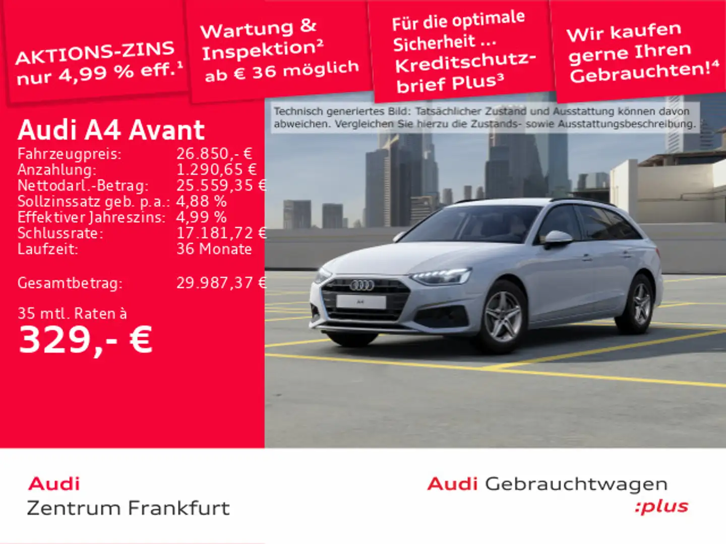 Audi A4 30 TDI S tronic LED Navi B&O DAB PDC Weiß - 1