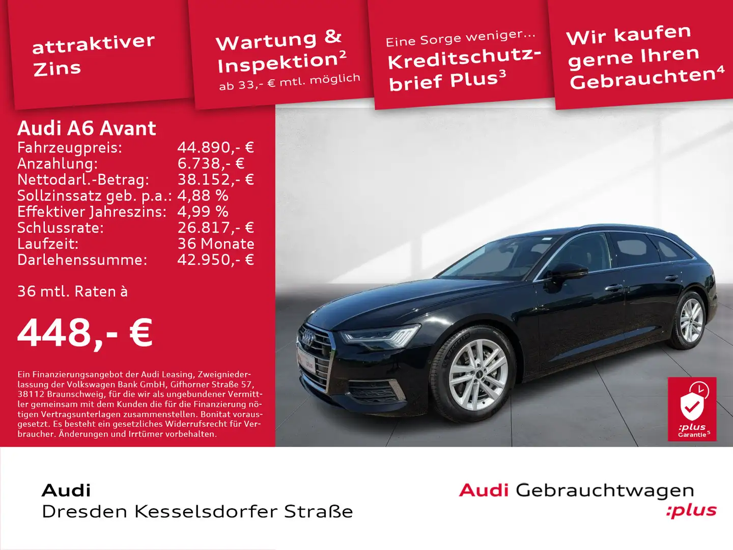 Audi A6 45 TDI Q. design LED Navi Kamera AHZV Schwarz - 1