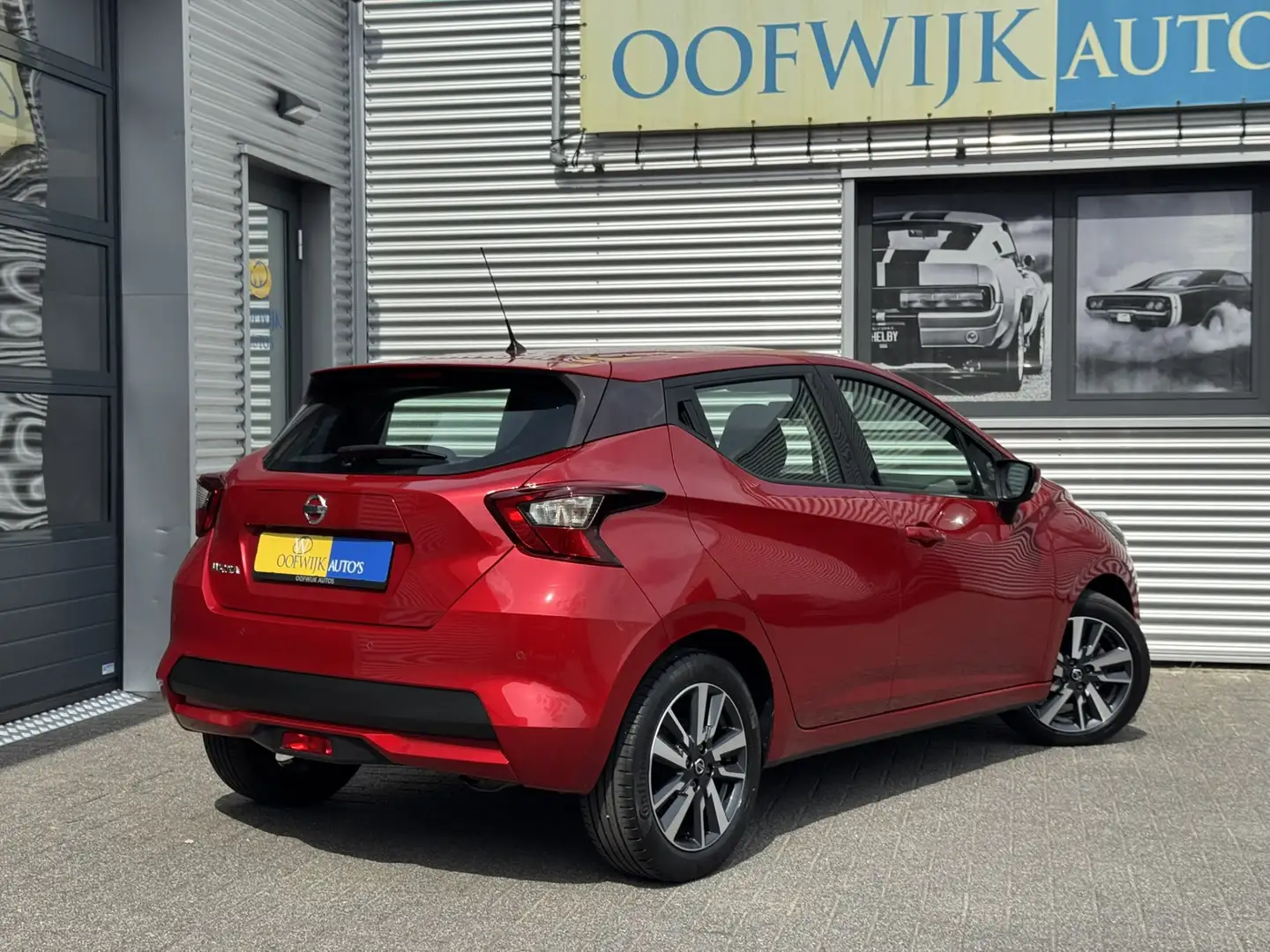 Nissan Micra 1.0 Acenta Airco Navi Camera CarPlay Led Rood - 2