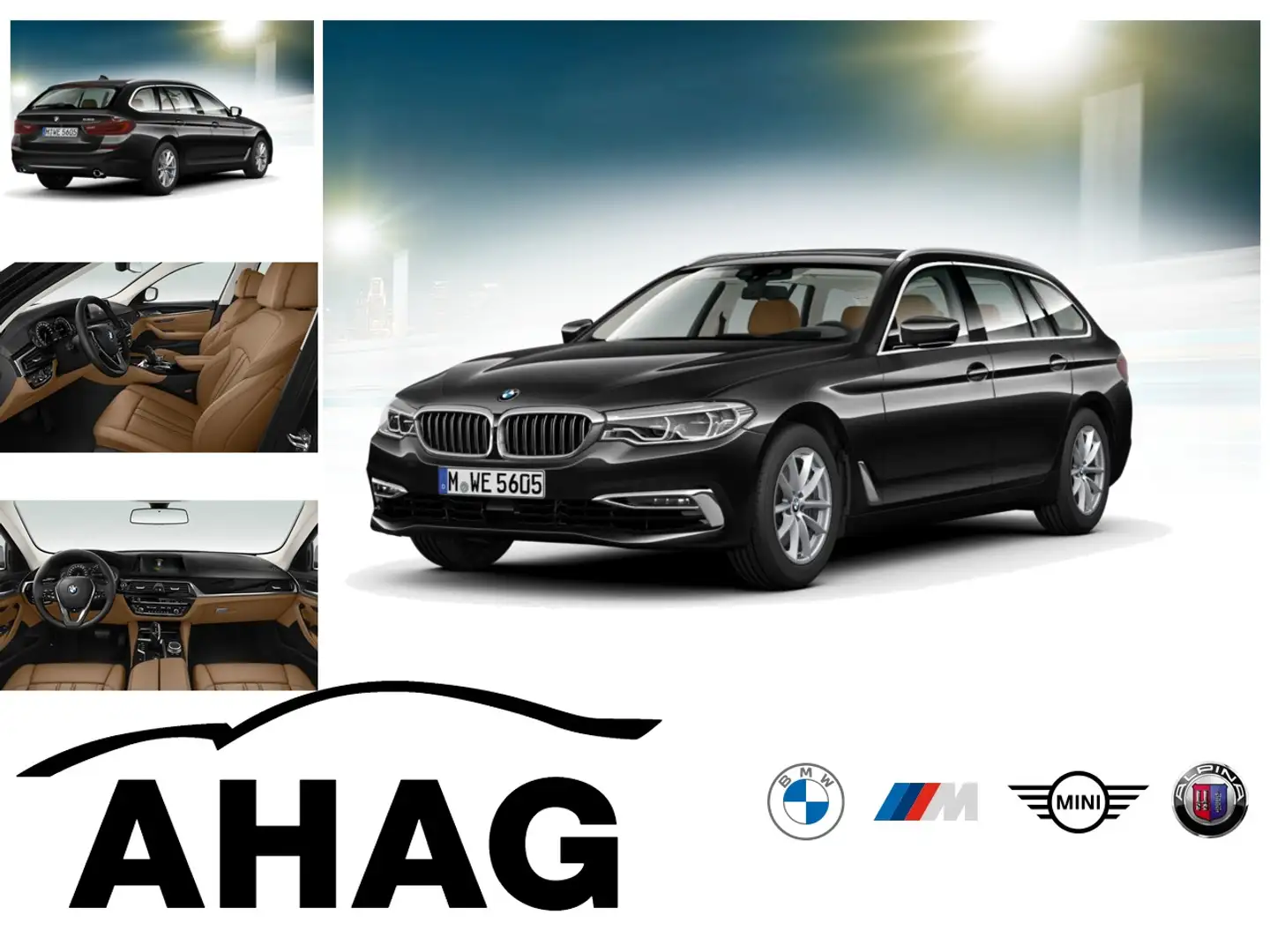 BMW 530 i Touring Luxury Line Innovationsp. Aut. HIFI Black - 1