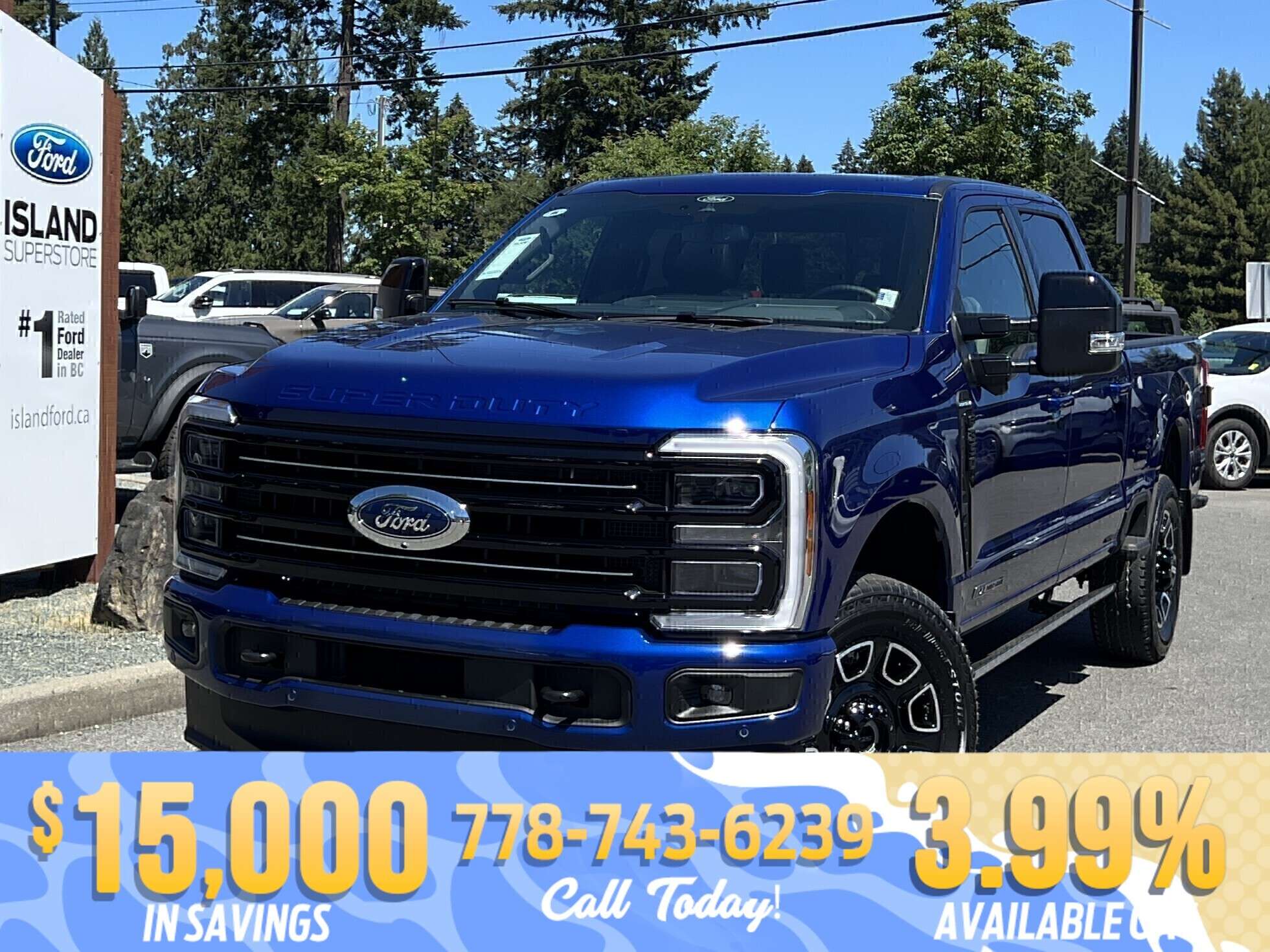 Blue 2026 Ford F-350 Super Duty Pickup Truck Four-Wheel Drive Automatic