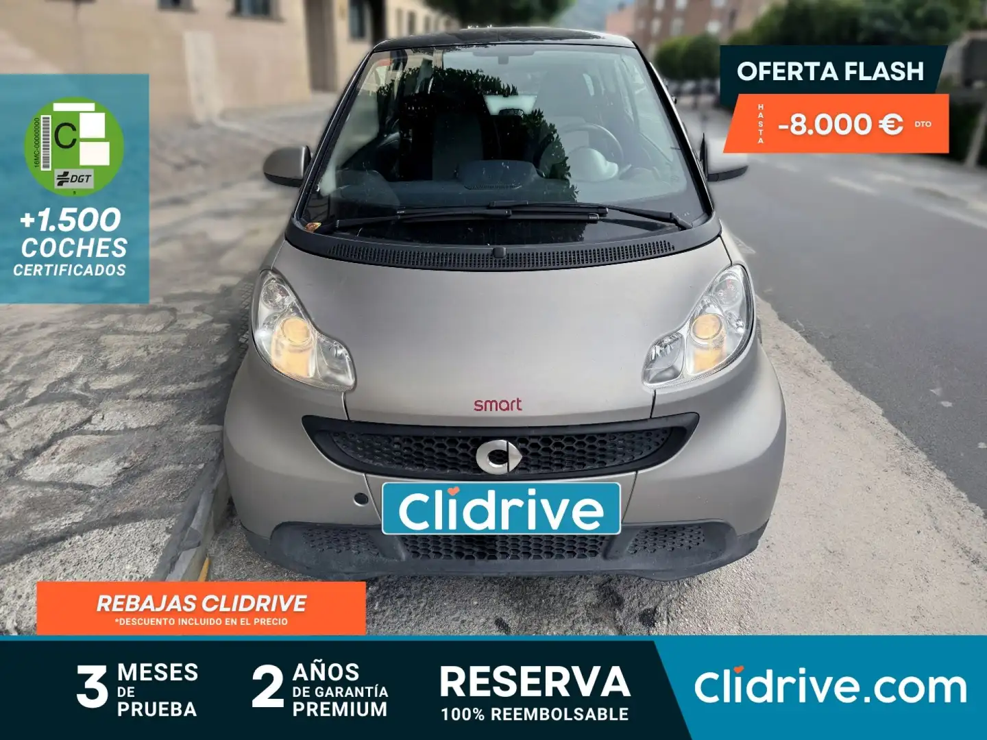smart forTwo Coupé 45 mhd Pure Aut. Gris - 1