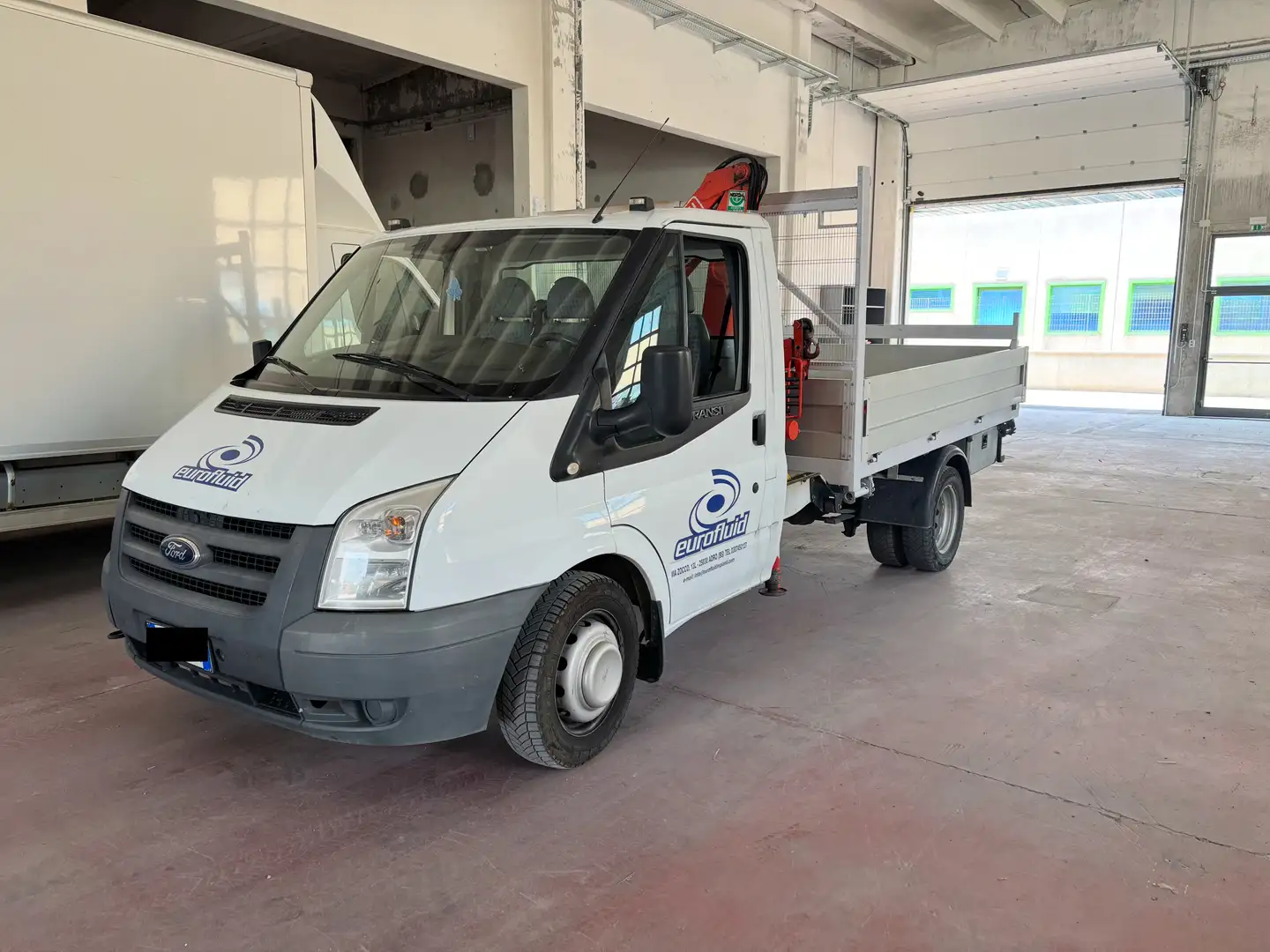 Ford Transit Cassone fisso con Gru Wit - 1