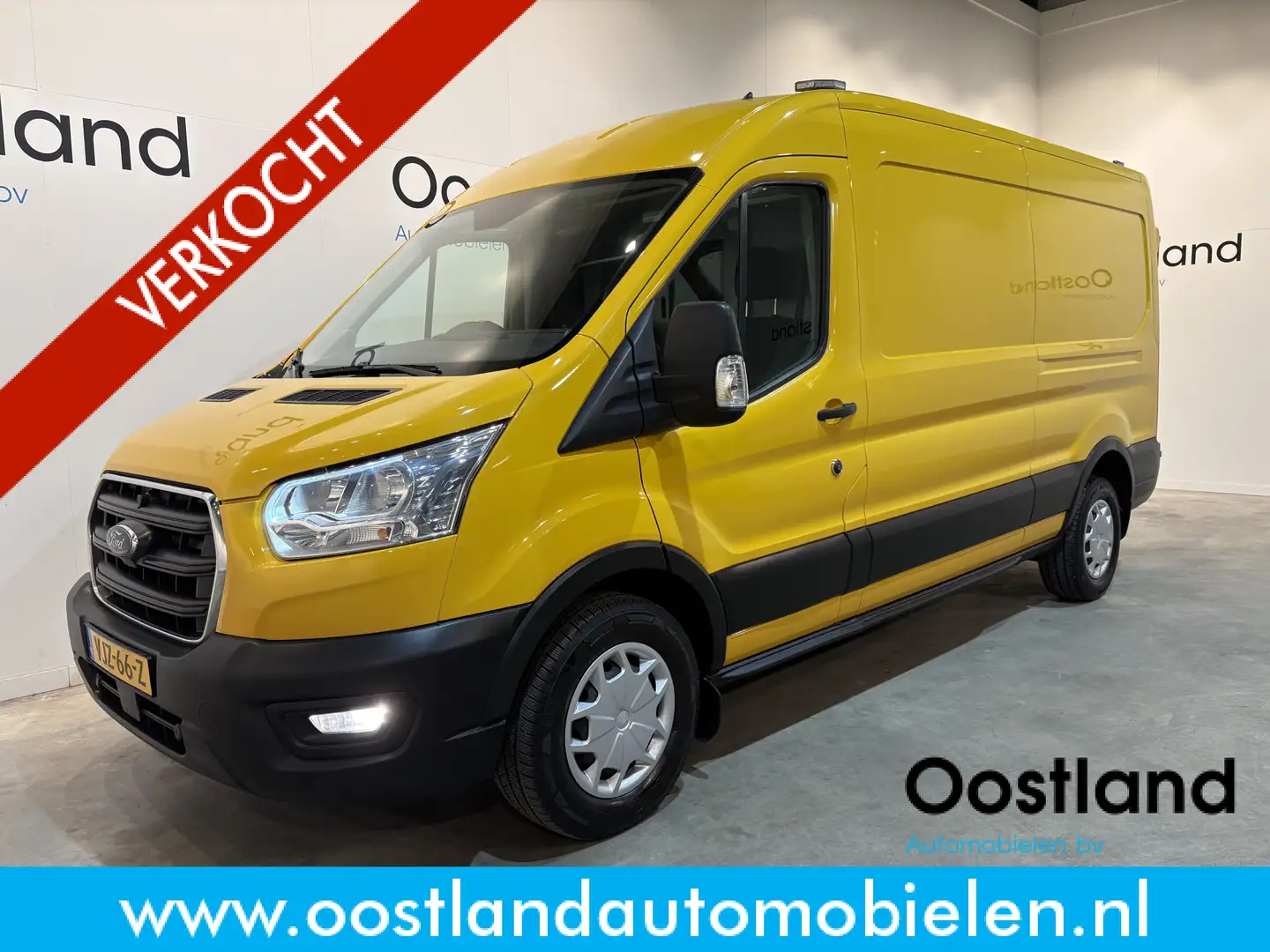Ford Transit 350 2.0 TDCI L3H2 Trend 130 PK / Euro 6 / Airco / Geel - 1
