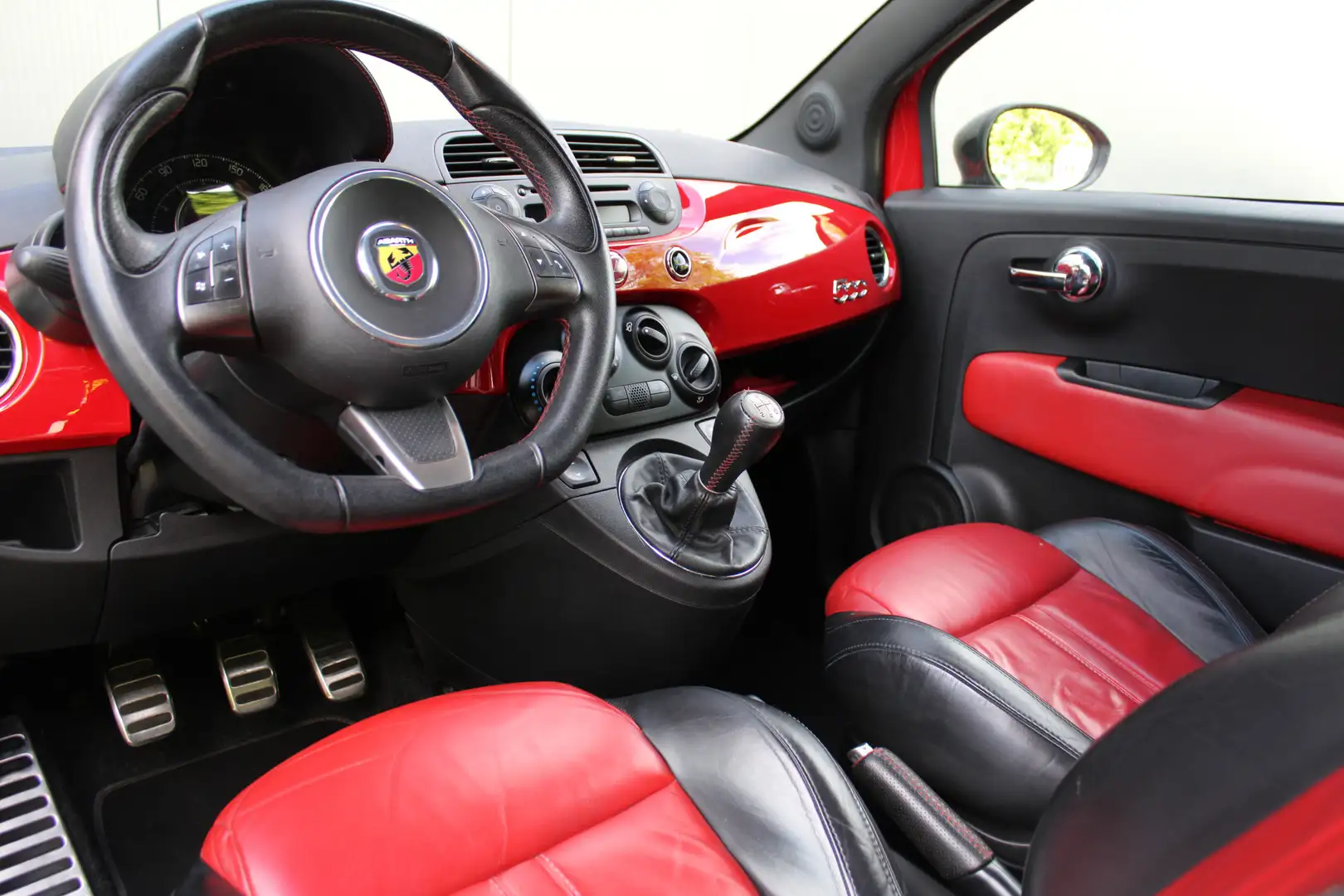 Fiat 500 Abarth 1.4-16V 135PK! Leer|Airco|LM-Velgen|Audio Rojo - 2