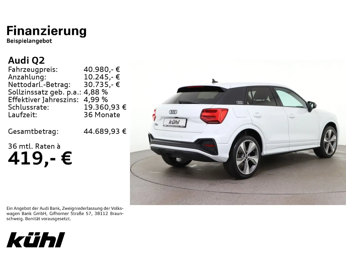 Audi Q2 35 TFSI S tronic S line LED/ACC/Kamera/Navi/A Weiß - 2