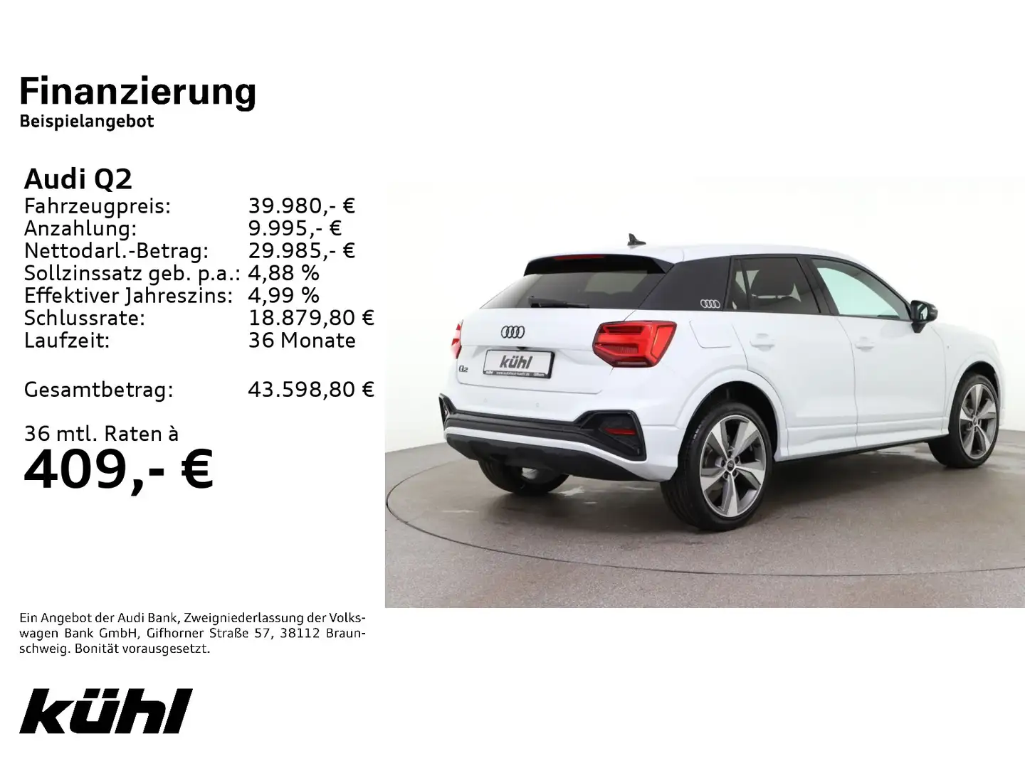 Audi Q2 35 TFSI S tronic S line LED/ACC/Kamera/Navi/A Weiß - 2