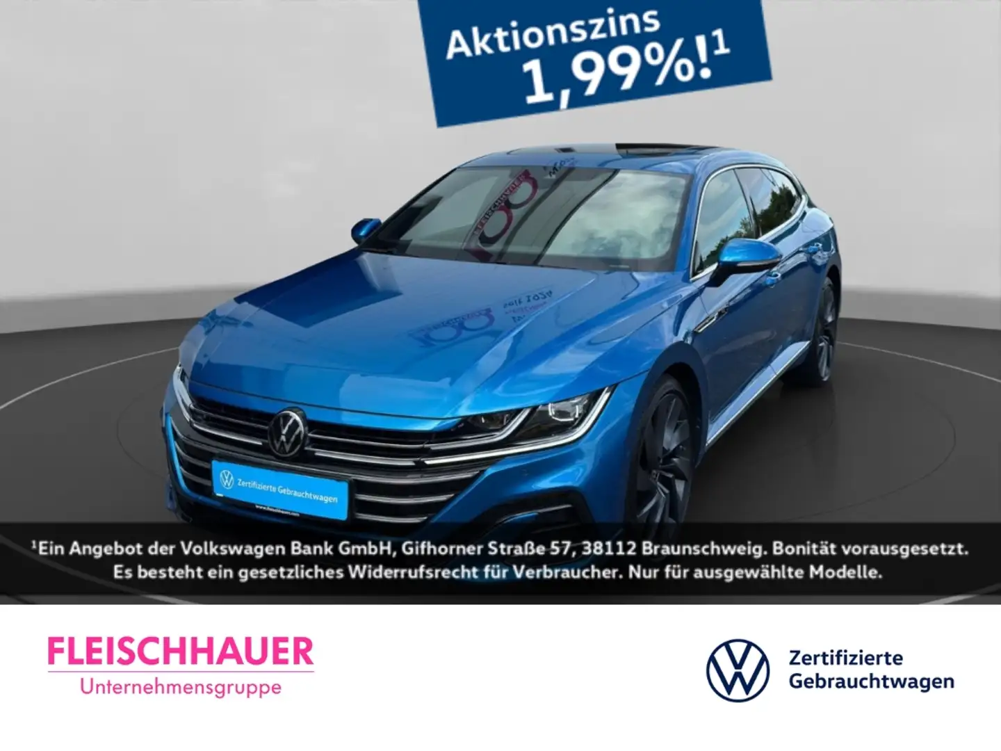 Volkswagen Arteon 2,0TDI Shooting Brake R-Line 4Motion Matrix+Leder+ Bleu - 1