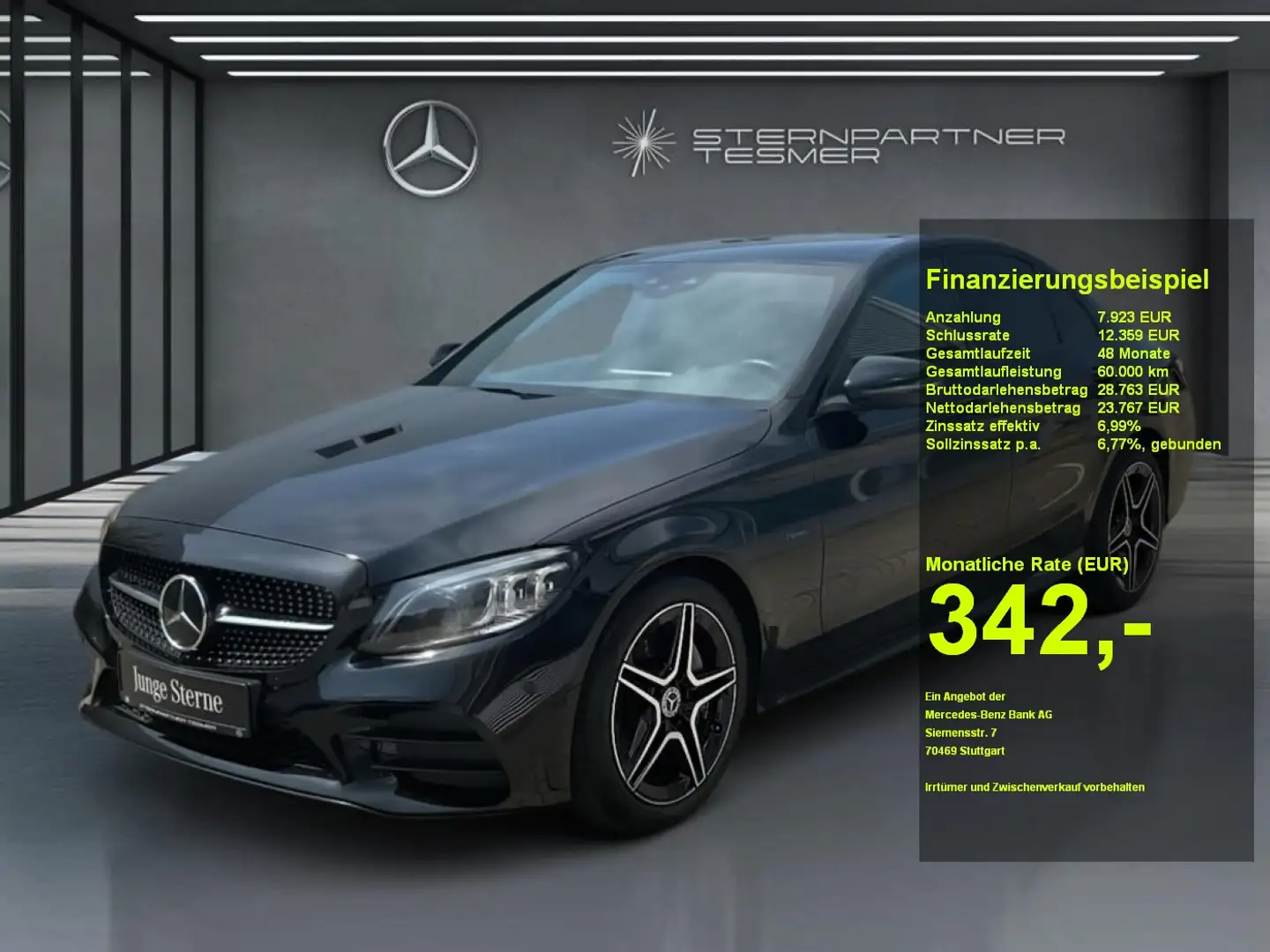 Mercedes-Benz C 300 de +AMG+Night+KAMERA+AIRMATIC+AHK+DISTR Noir - 1