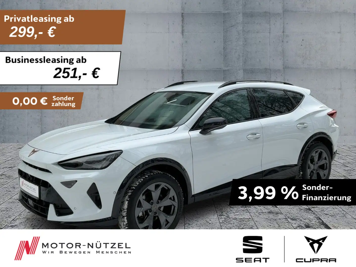 CUPRA Formentor 1.5 eTSI DSG LED+NAVI+APP+ACC+SHZ+PDC Weiß - 1