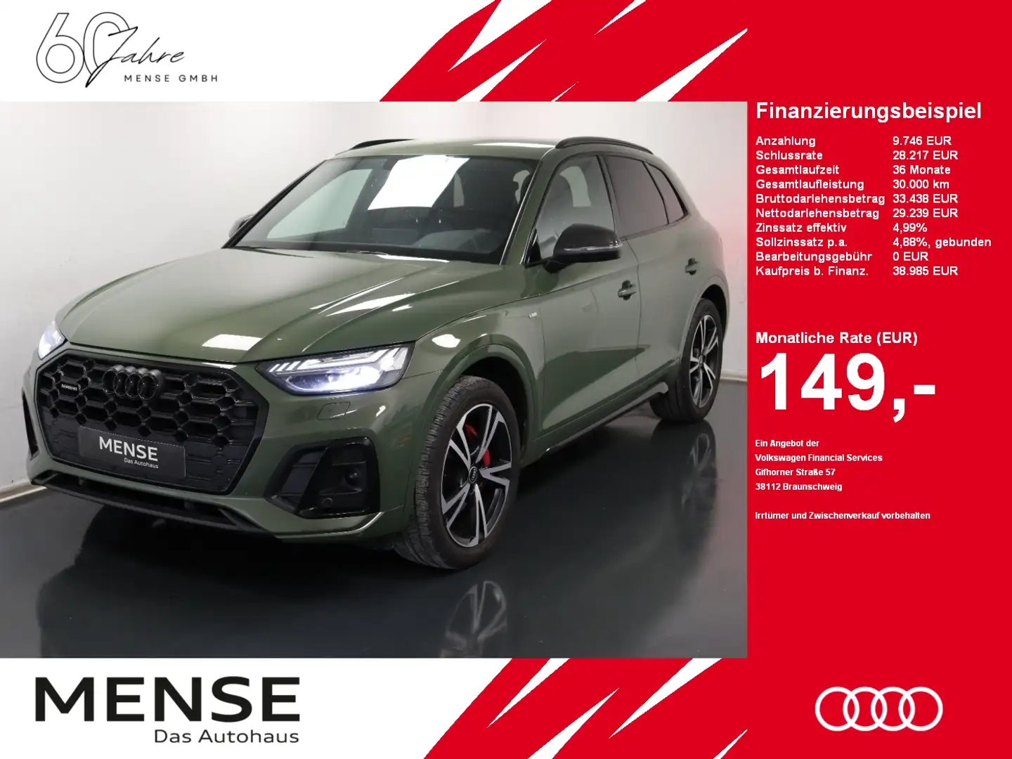 Audi Q5 50 TDI quattro tiptronic S line |Matrix|Luft Zielony - 1
