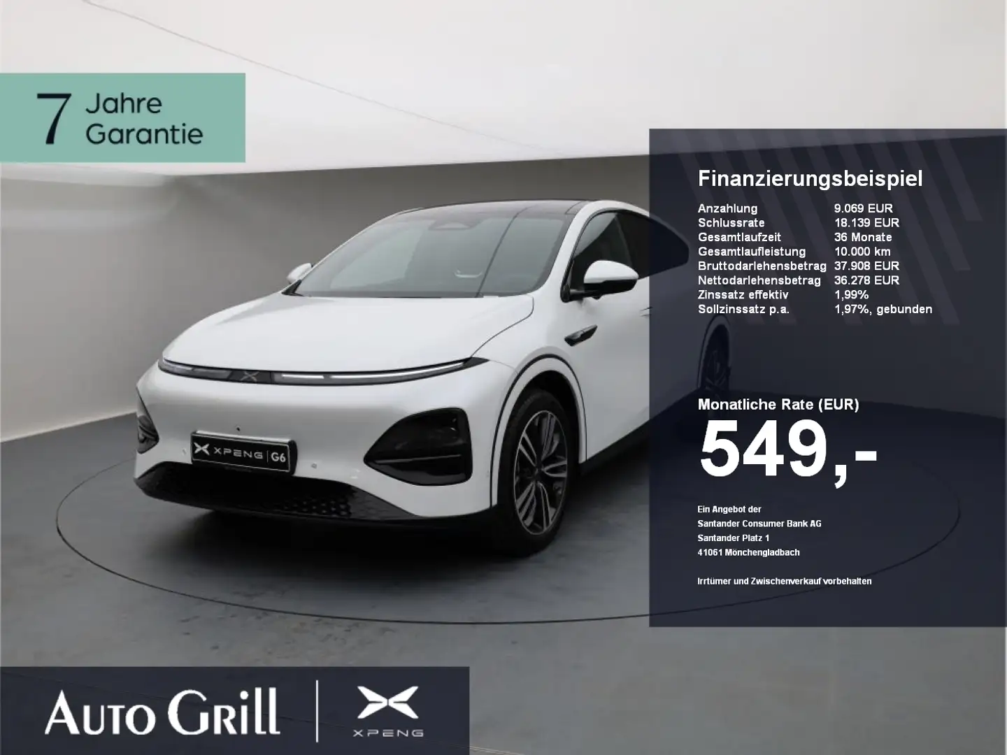 Xpeng G6 RWD Long Range AHK CarPlay 360Kam ACC Pano Weiß - 1