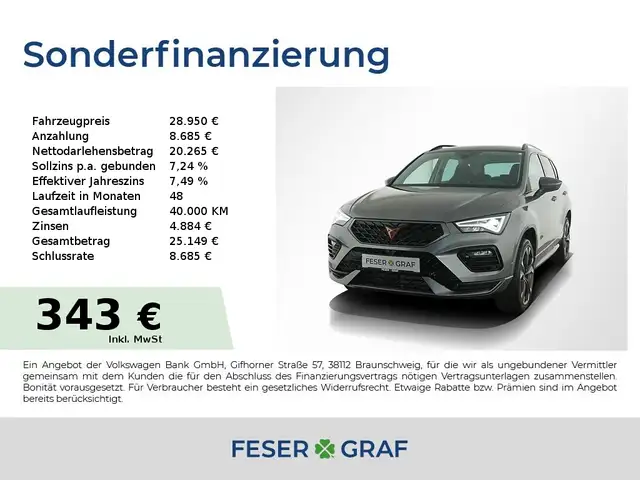 Cupra Ateca 1.5 TSI DSG LED/GRA/TopView/SHZ/Navi/19"