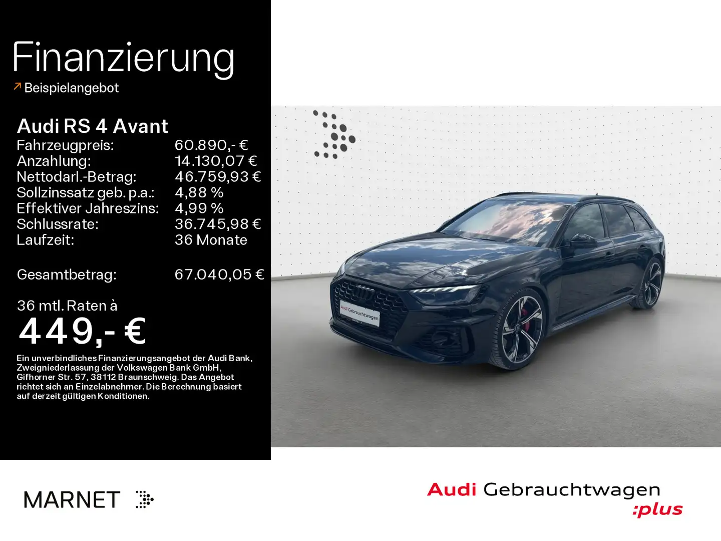 Audi RS4 2.9 TFSI quattro*Navi*Matrix*HUD*B&O* Negro - 1