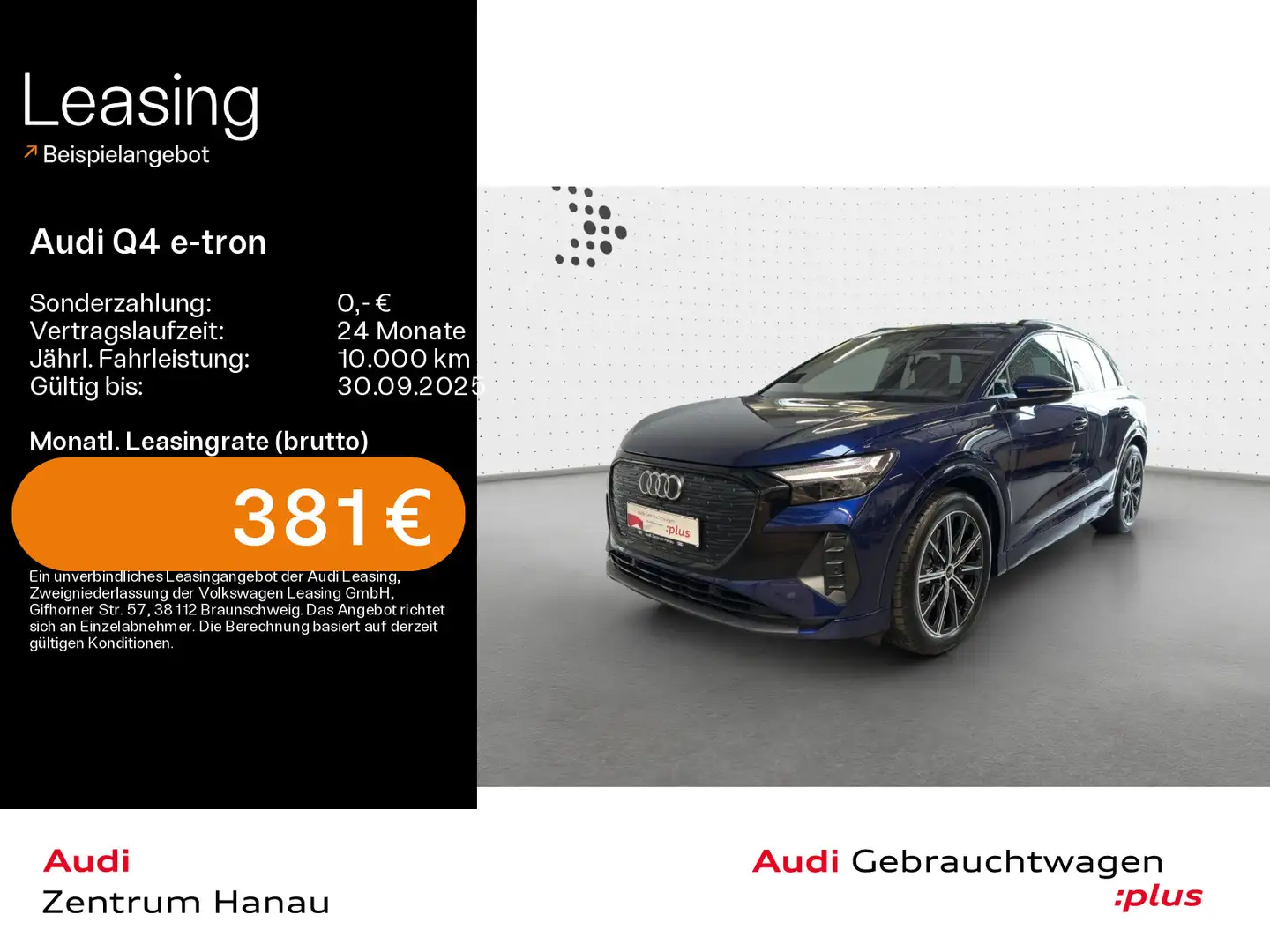 Audi Q4 e-tron 45 advanced*HUD*AHK*OPTIK-PAKET*NAVI-P Blau - 1