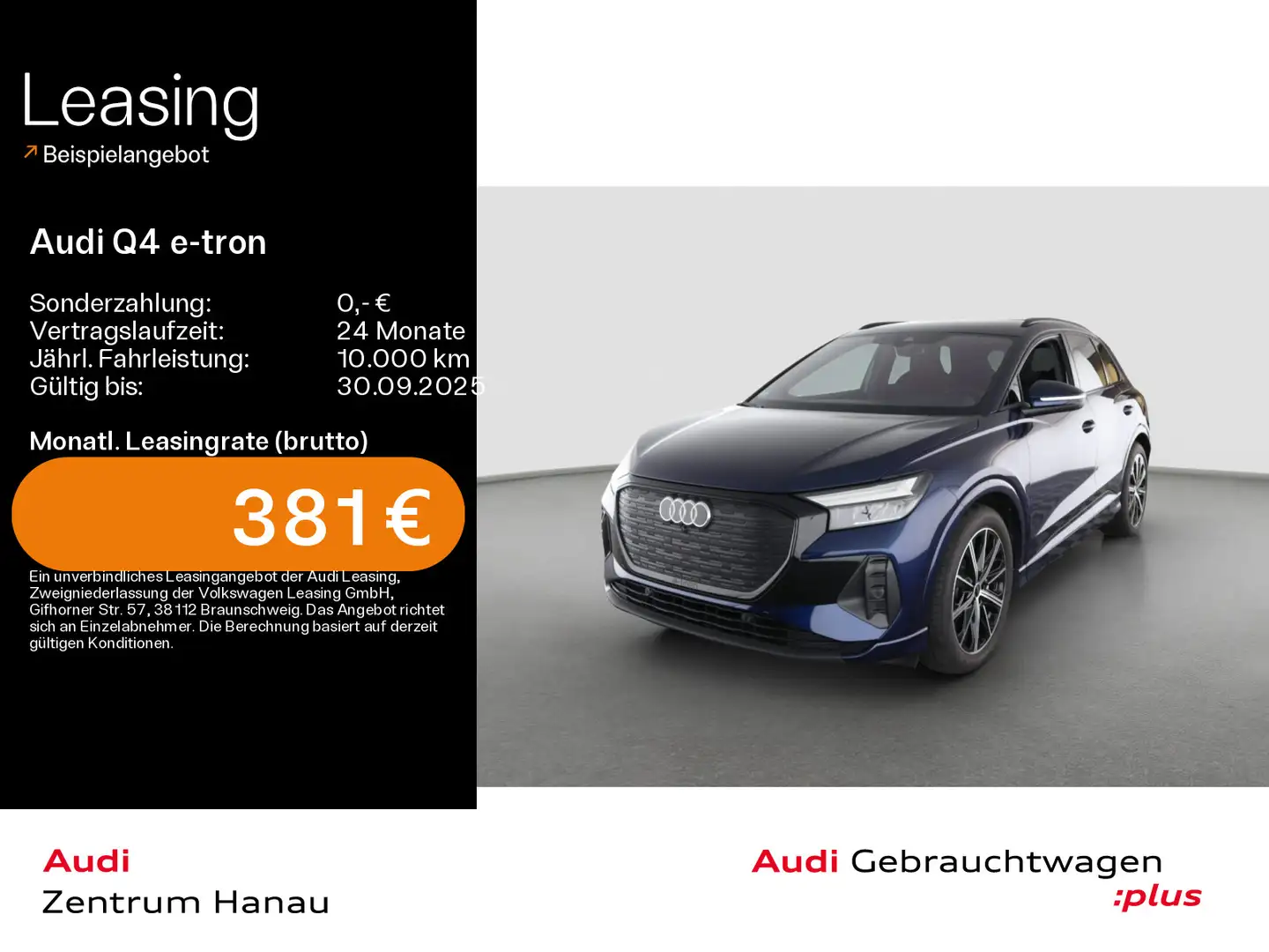 Audi Q4 e-tron 45 advanced*HUD*AHK*OPTIK-PAKET*NAVI-P Blau - 1