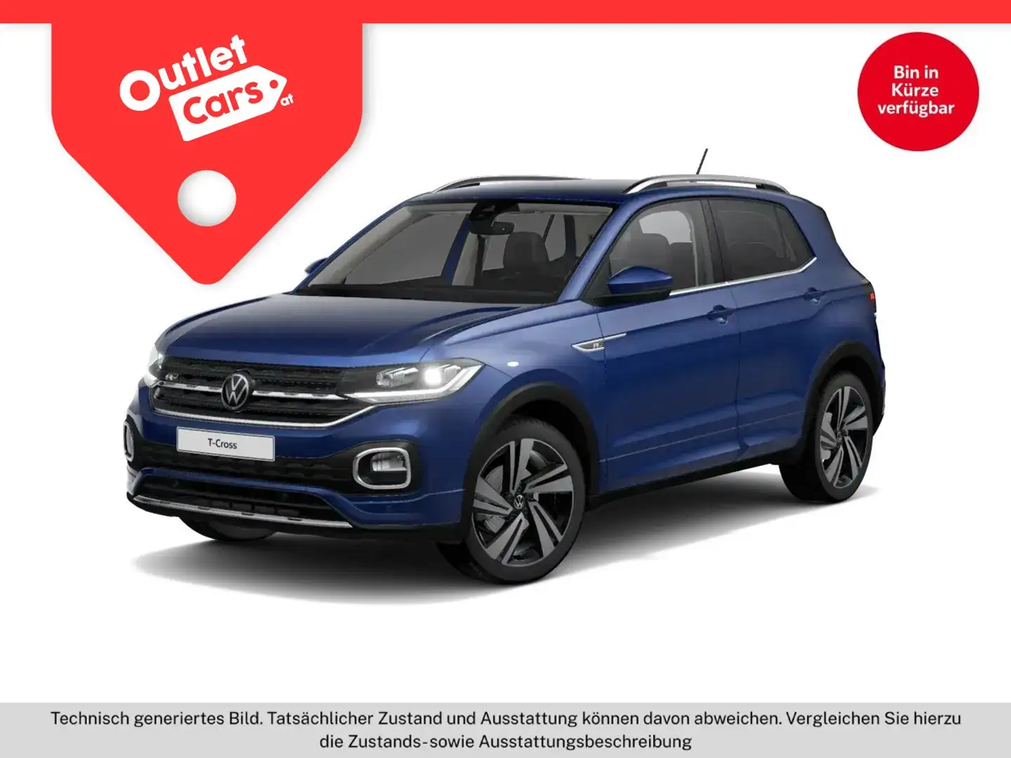 Volkswagen T-Cross 1.5 TSI Style R-Line+ASSIST+LED+NAVI+RFK Blau - 1