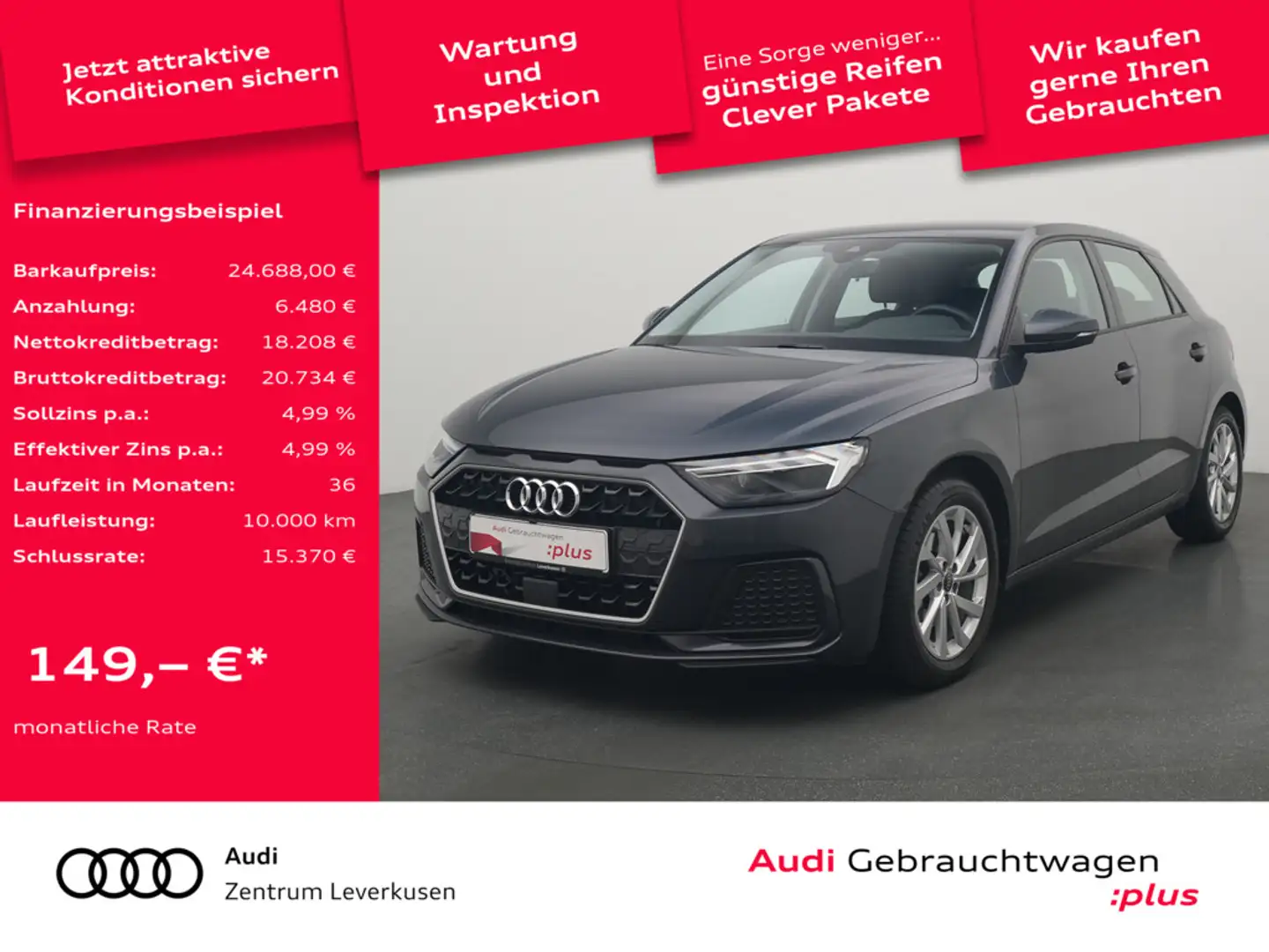 Audi A1 Sportback advanced S-TRON LED PDC SHZ CARPLAY Schwarz - 1