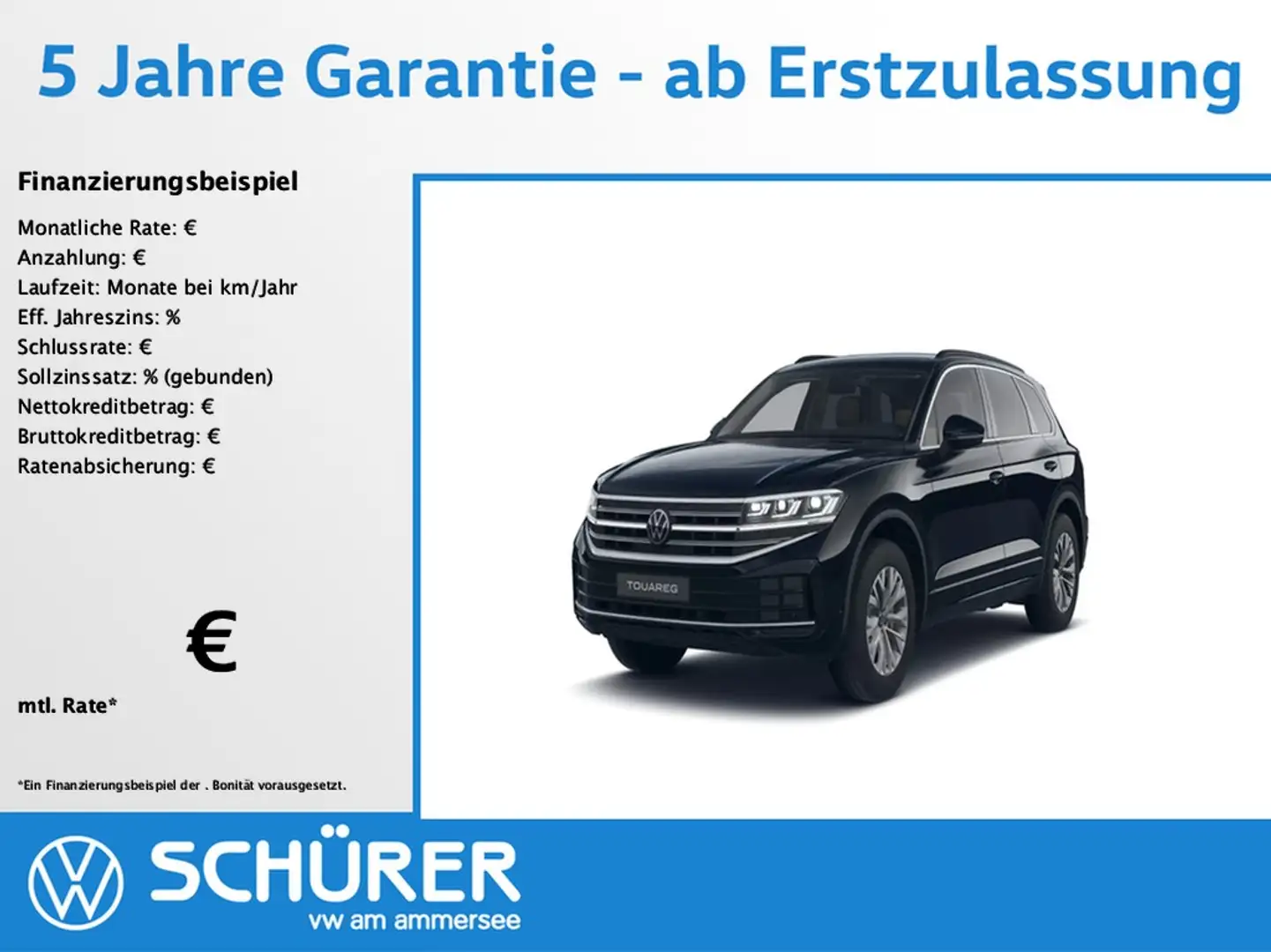 Volkswagen Touareg 3.0TDI Elegance Wankstabilisierung StdHz Keyles... Schwarz - 1