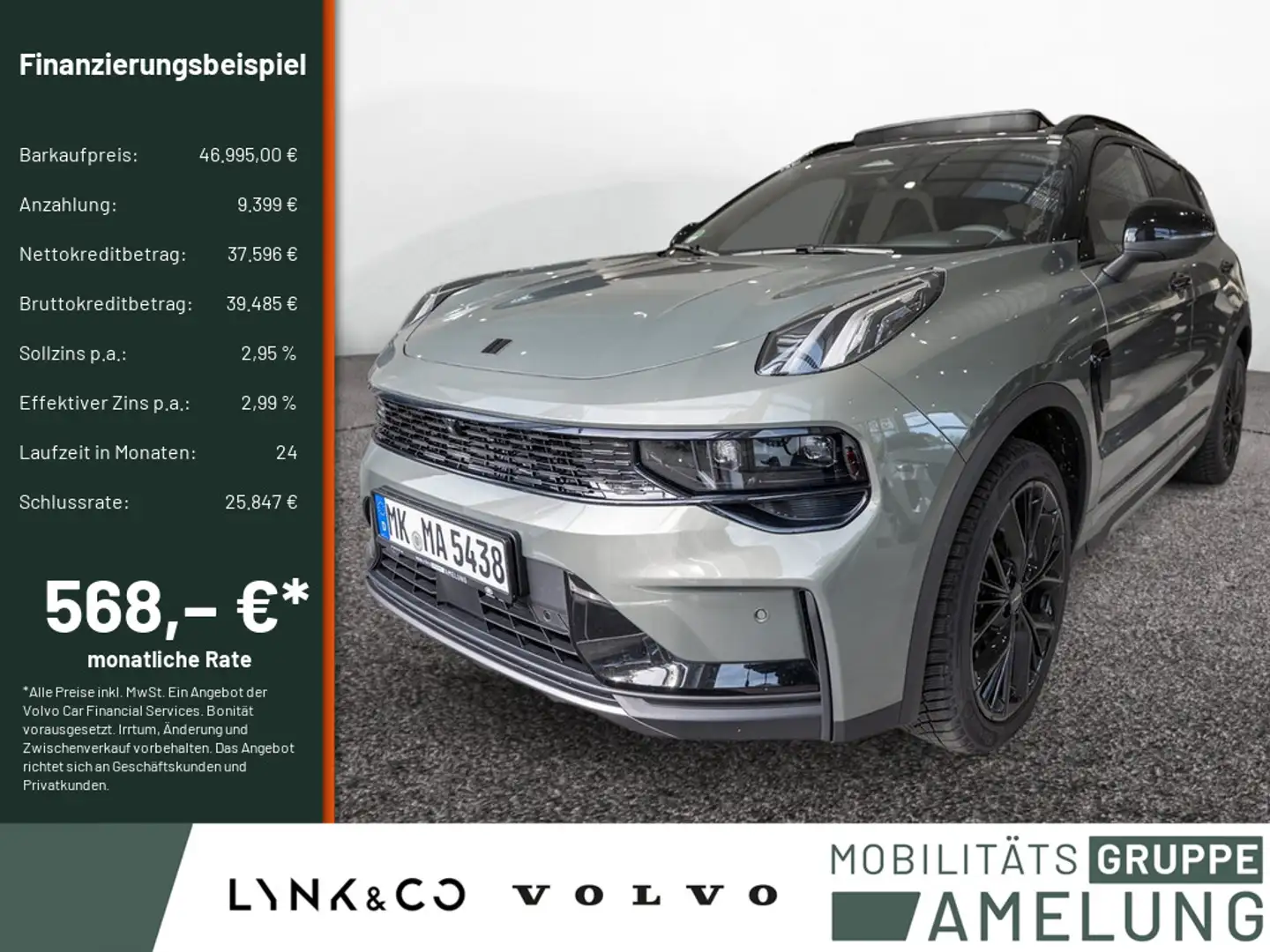 Lynk & Co 01 1.5 TD PHEV 206 kW More W-LAN ACC LED PANO Grün - 1