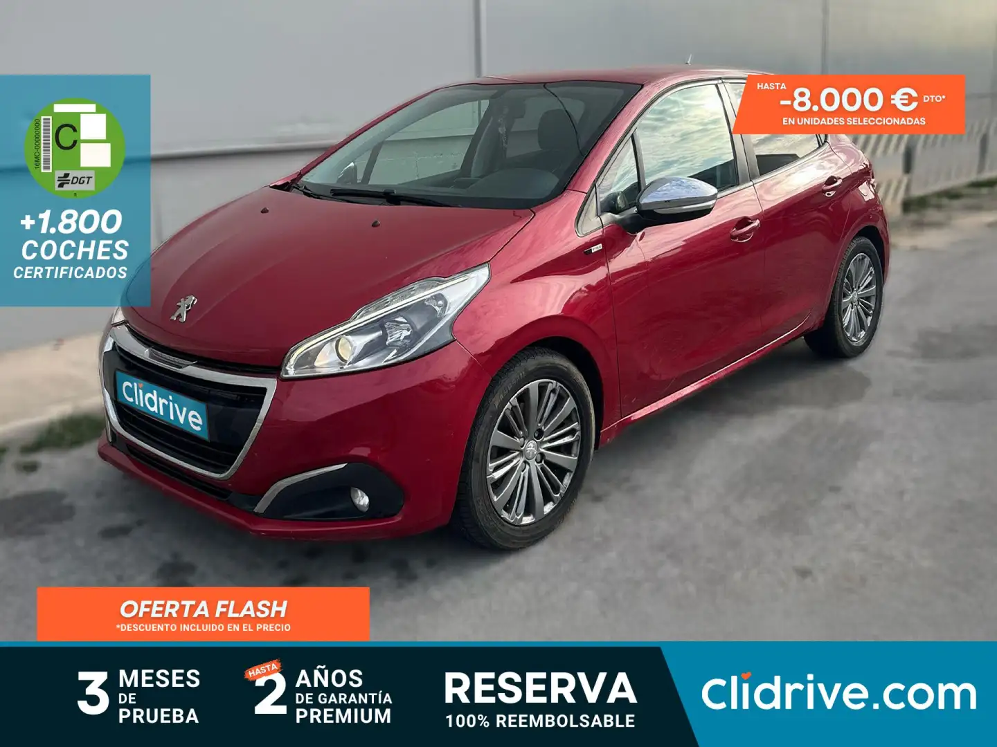 Peugeot 208 1.6BlueHDi Style 75 Rojo - 1