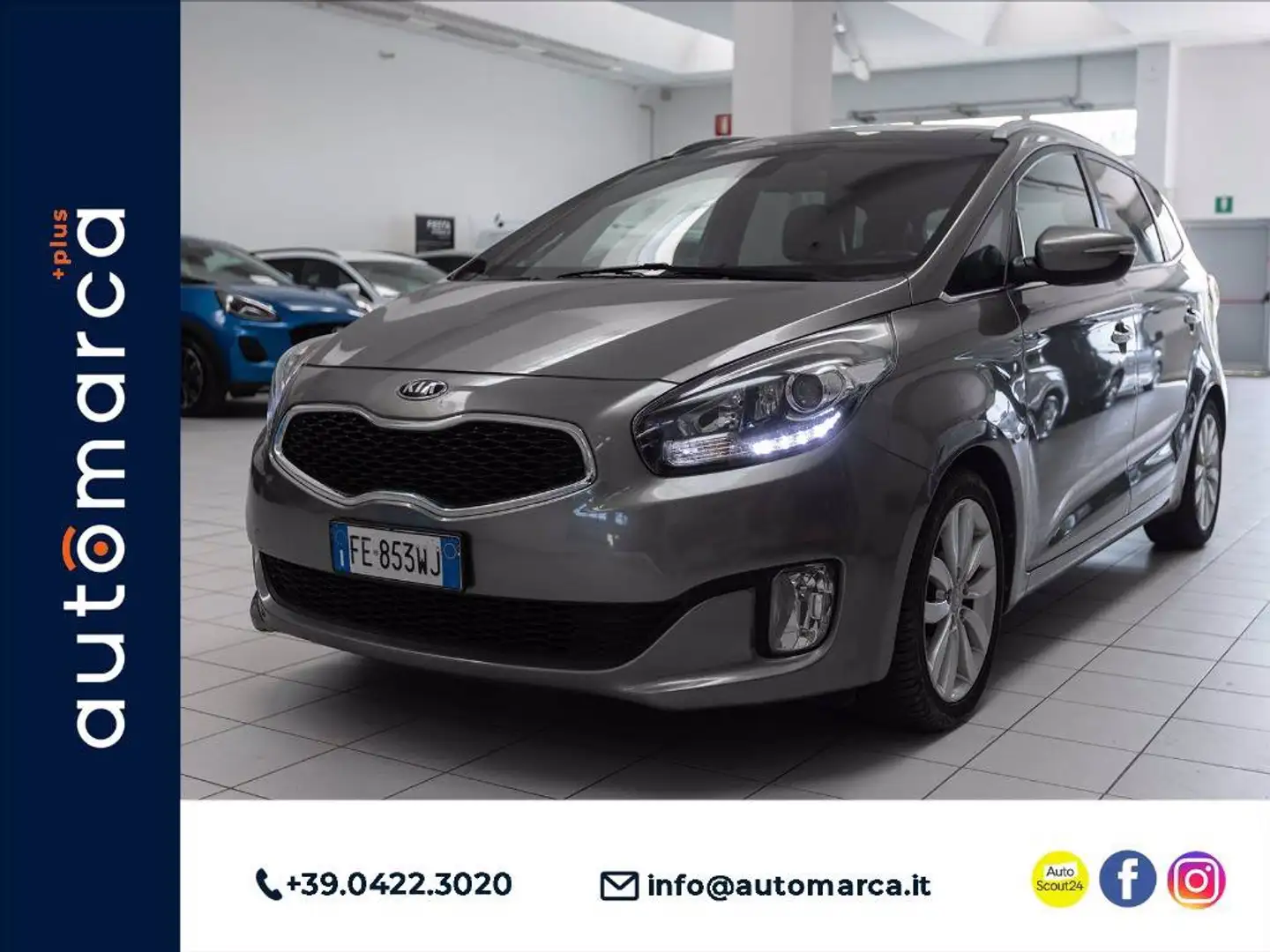 Kia Carens 1.7 crdi high tech stop&go 141cv 7p.ti dct 7m Šedá - 1