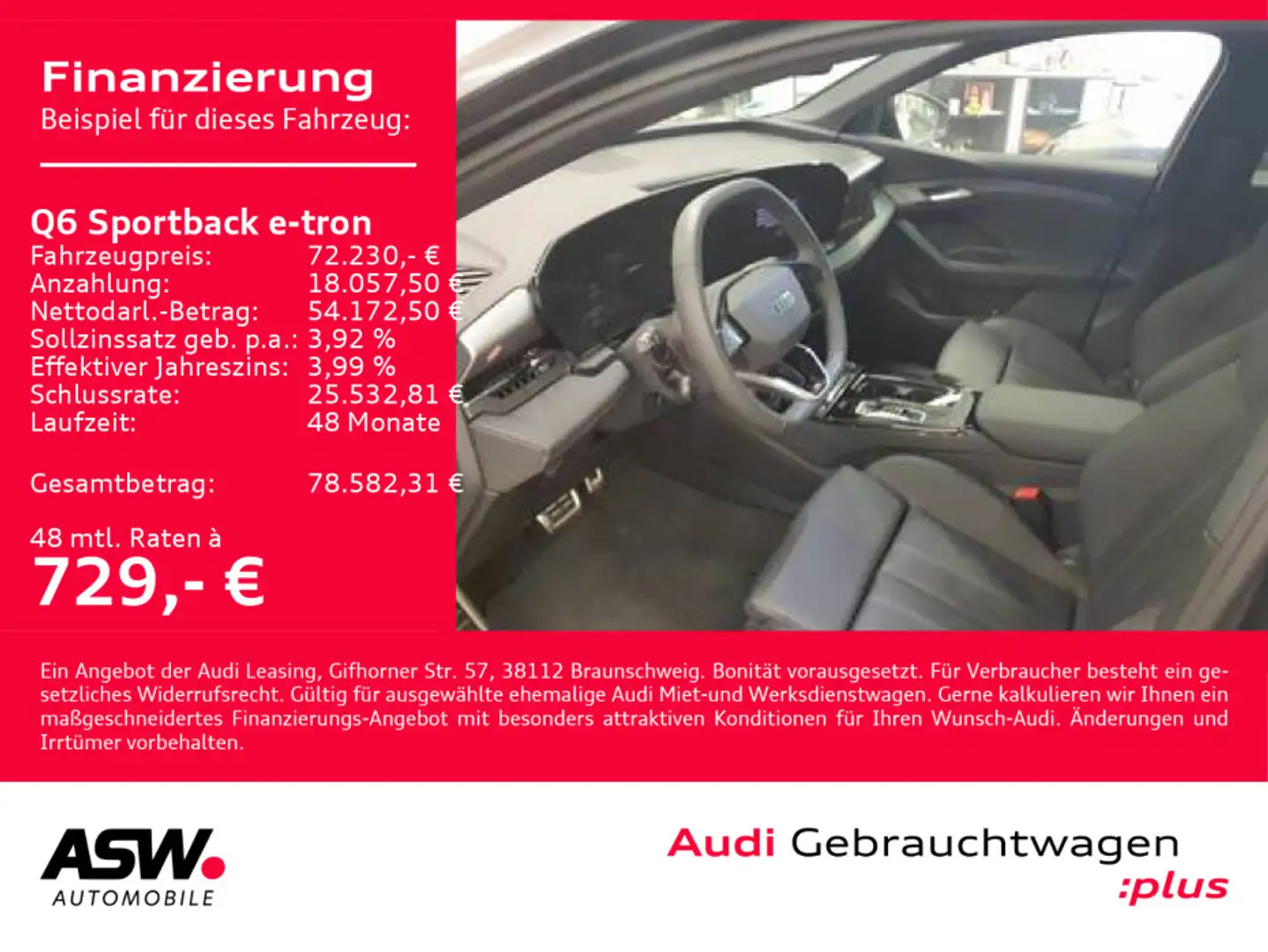 Audi Q6 e-tron performance S line AHK 360° Grau - 1